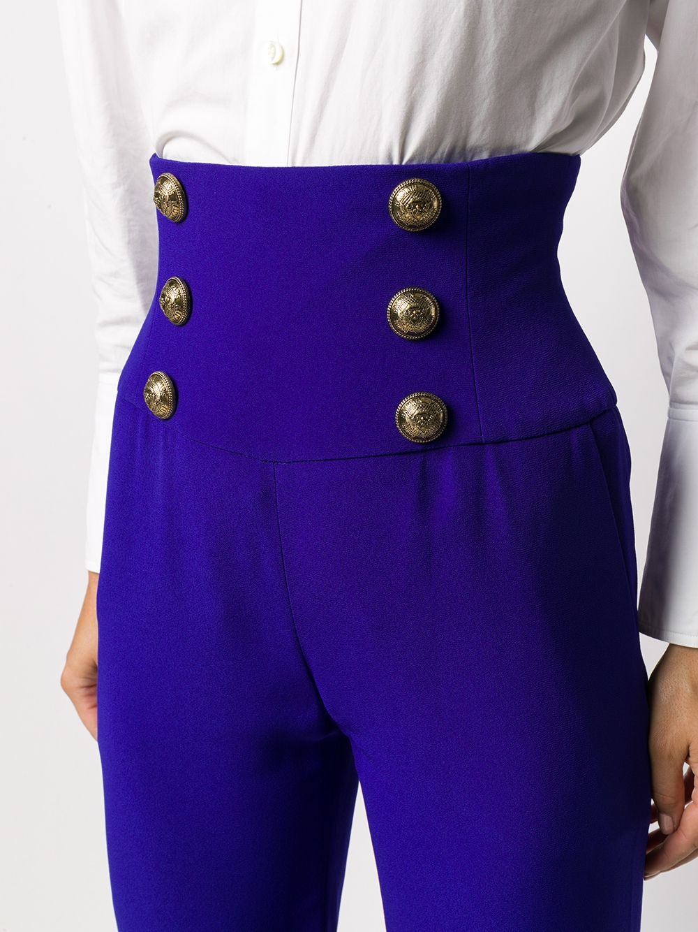 high waist flare trousers - 5