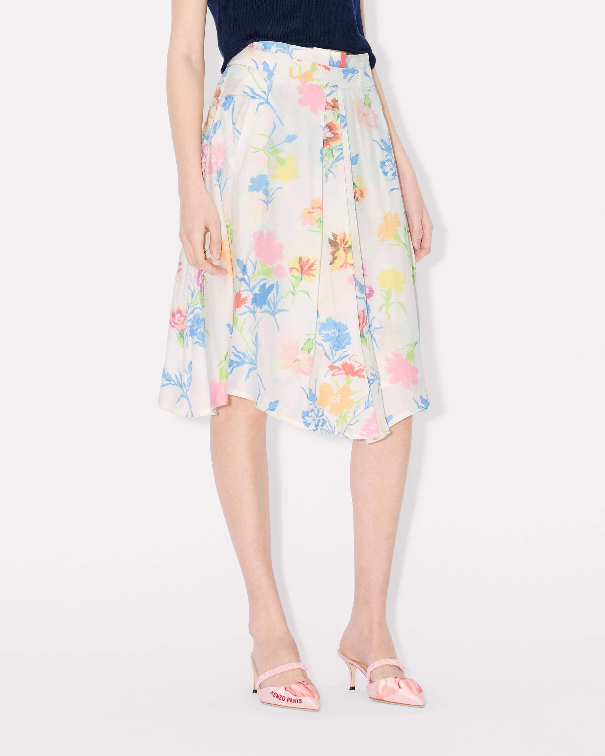 'KENZO Drawn Flowers' pleated skirt - 3