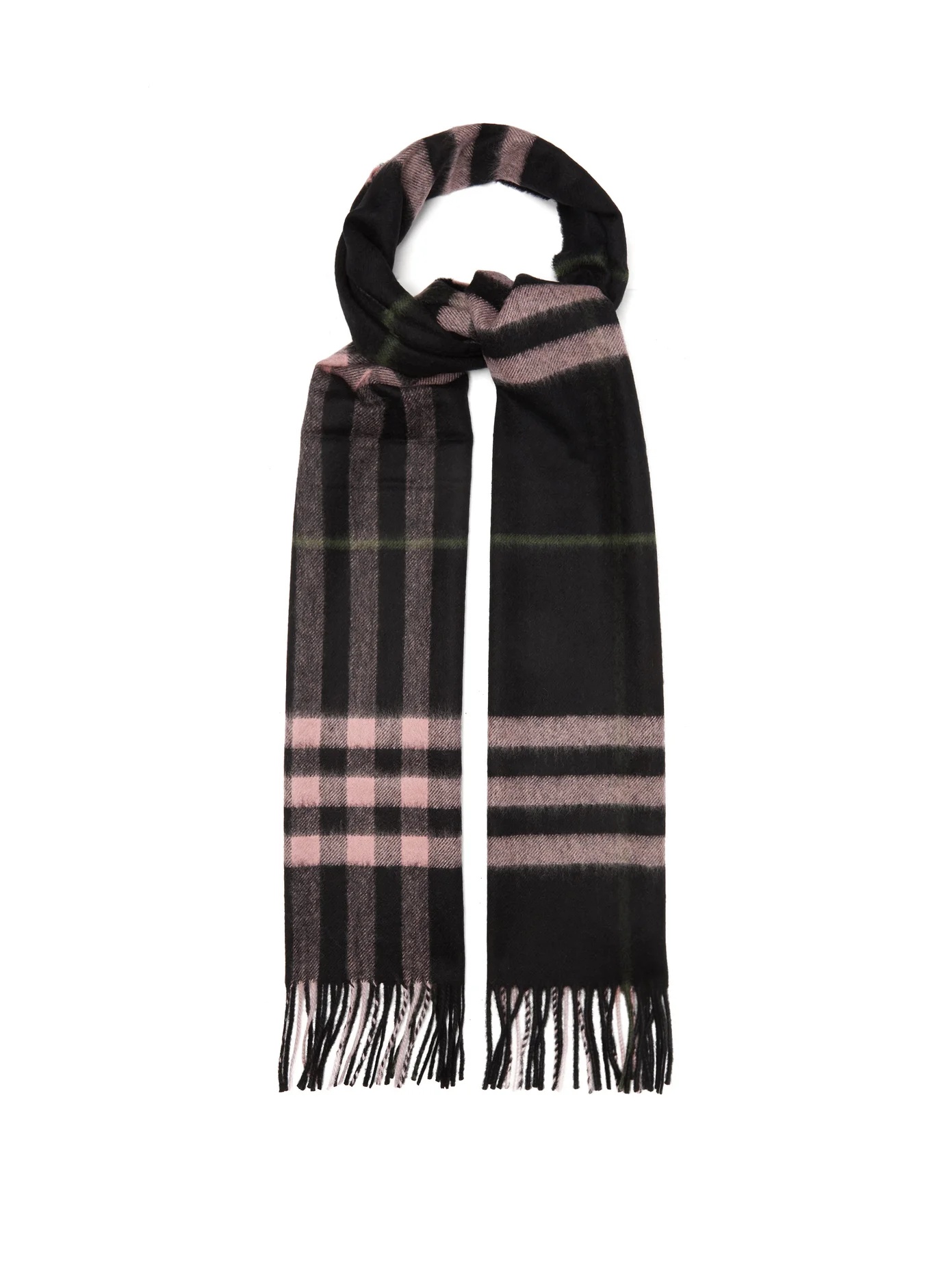 House-check cashmere scarf - 1