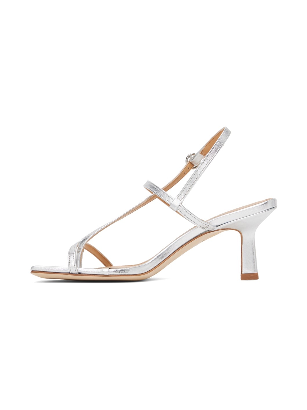 Silver Elise Heeled Sandals - 3