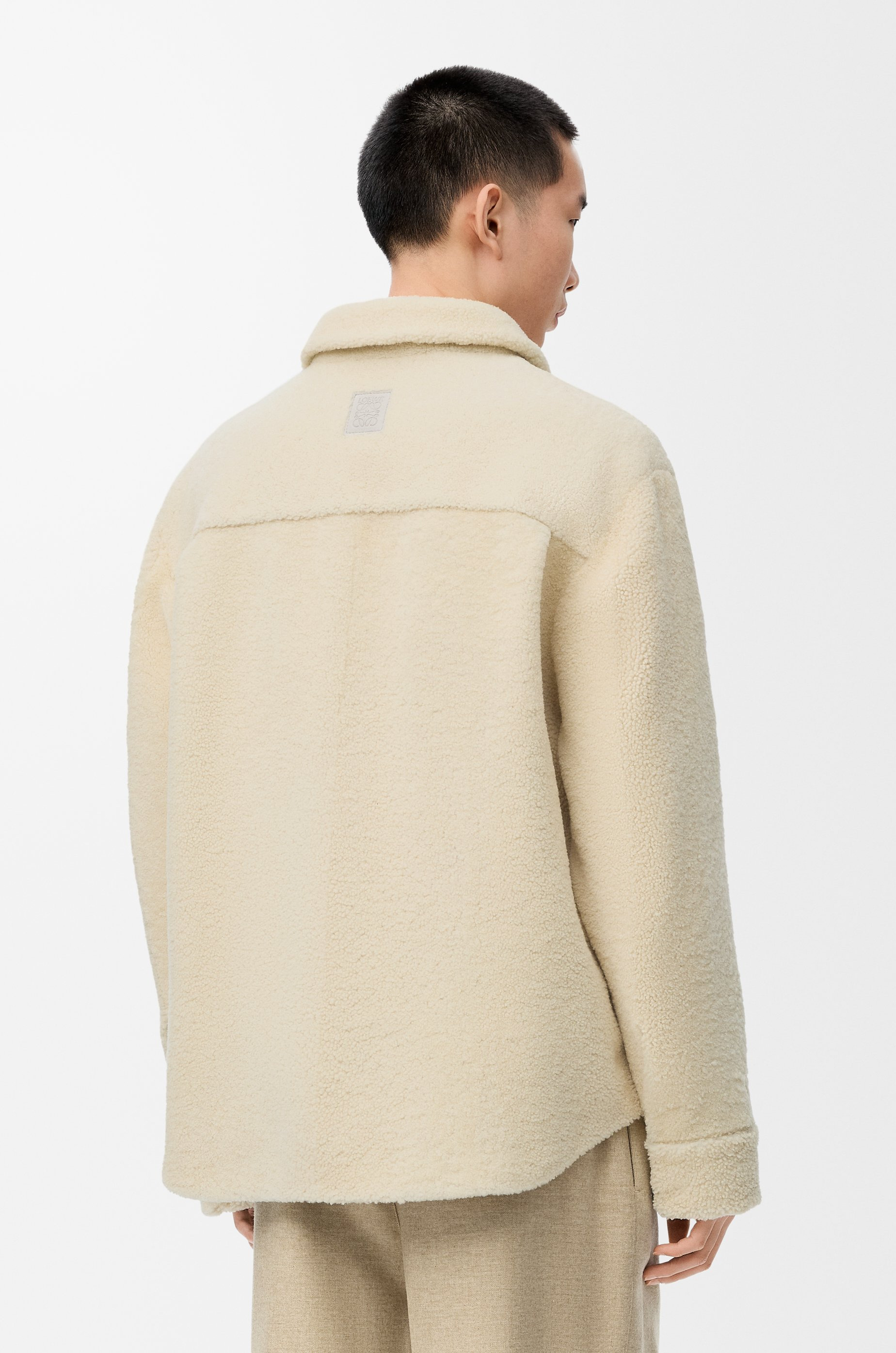 Overshirt in shearling - 4