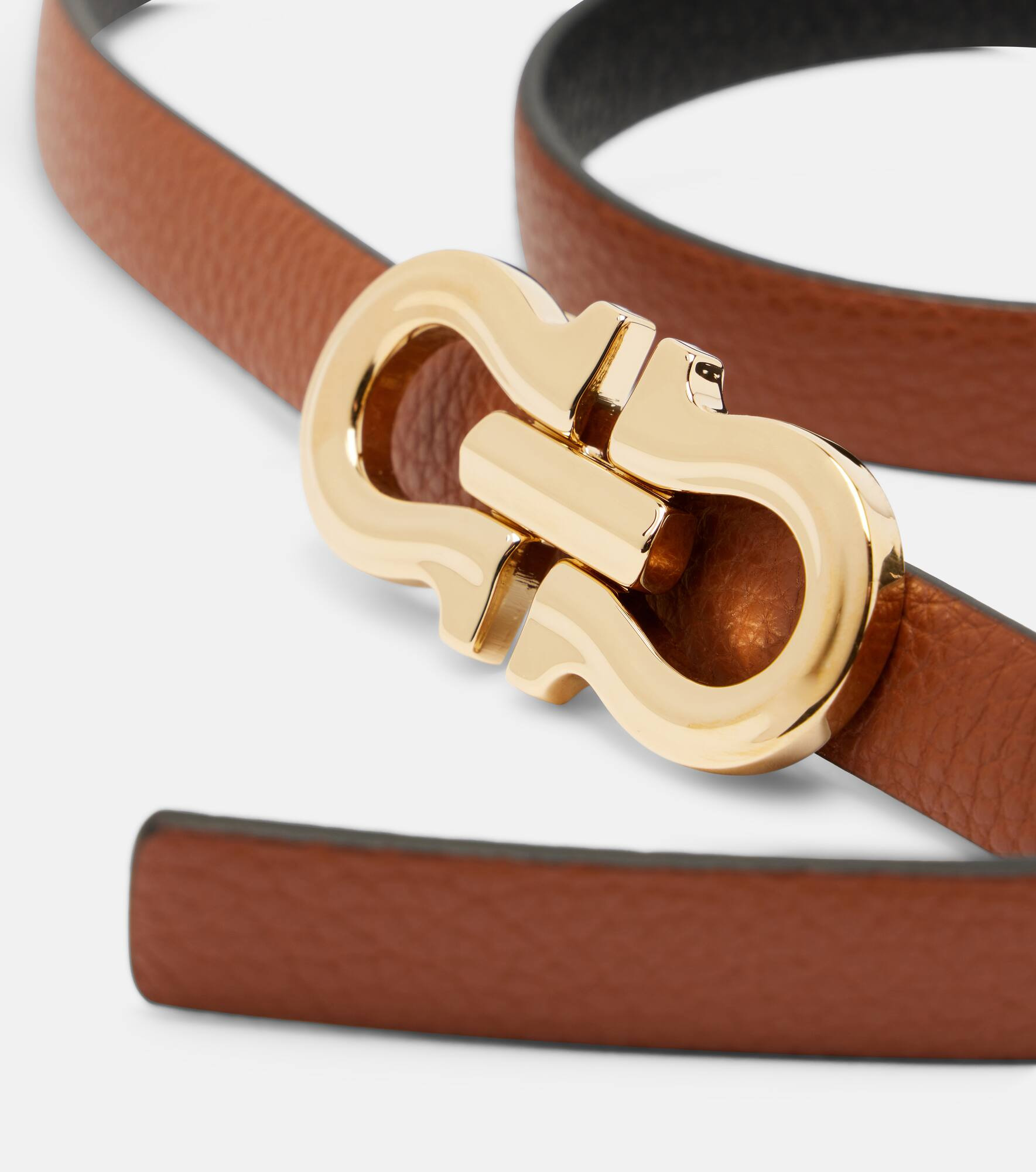 Gancini reversible leather belt - 3