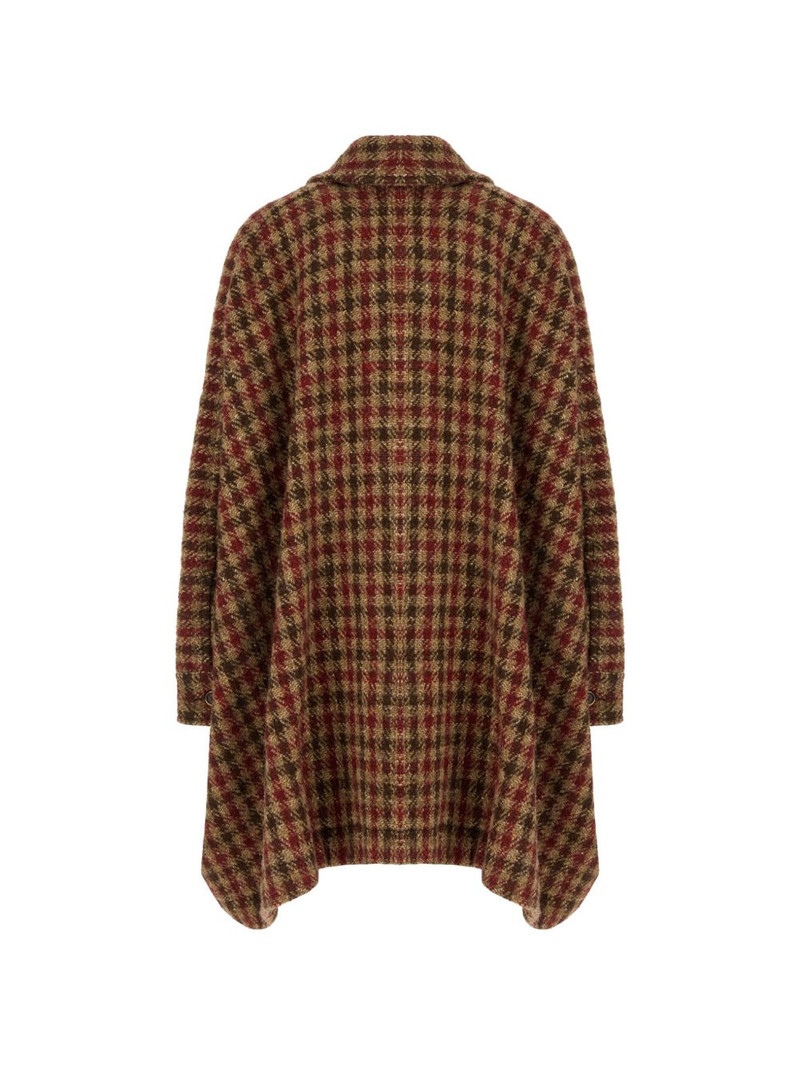 UMA WANG checked-pattern coat outlook