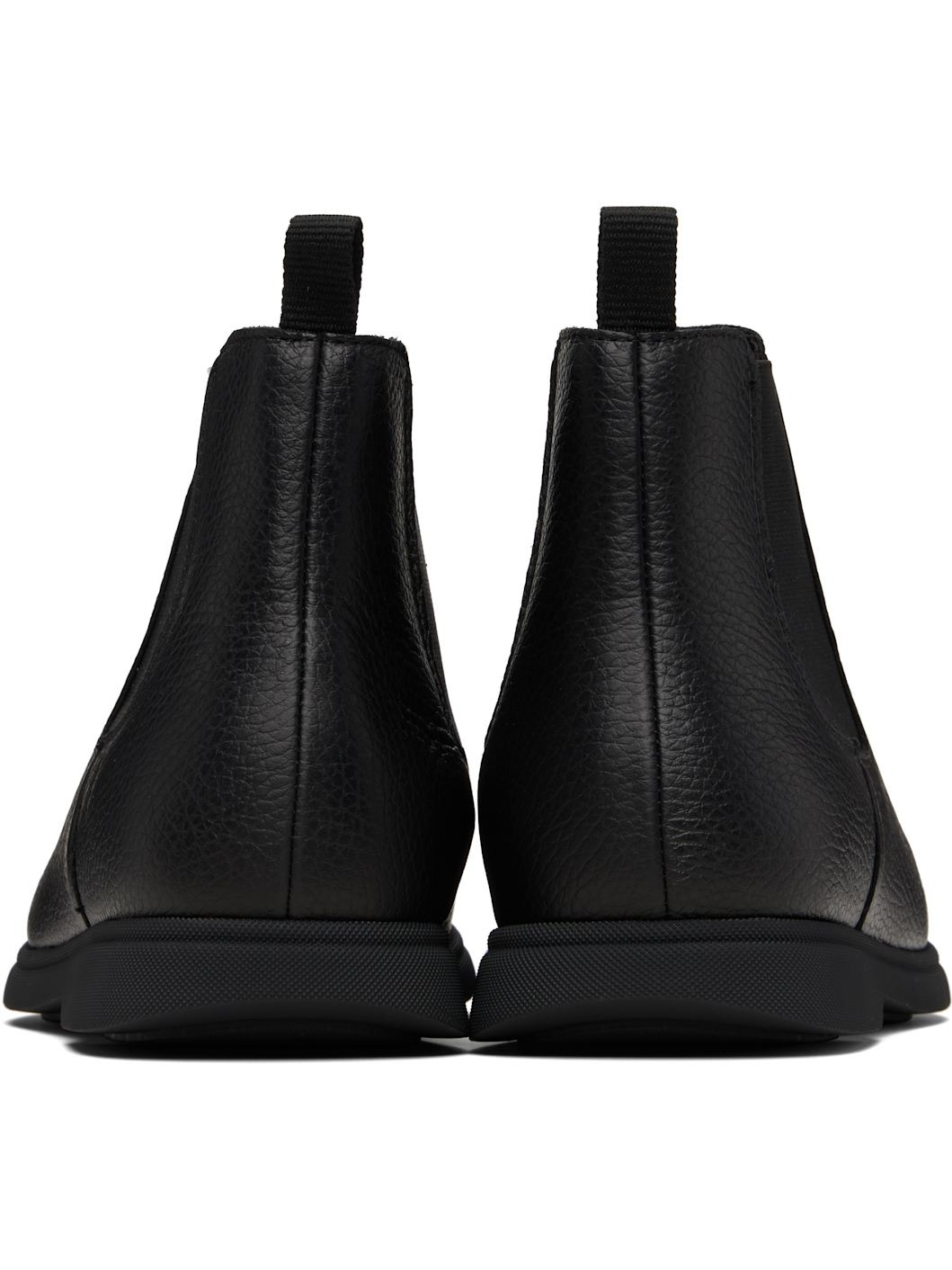 Black Leather Chelsea Boots - 2