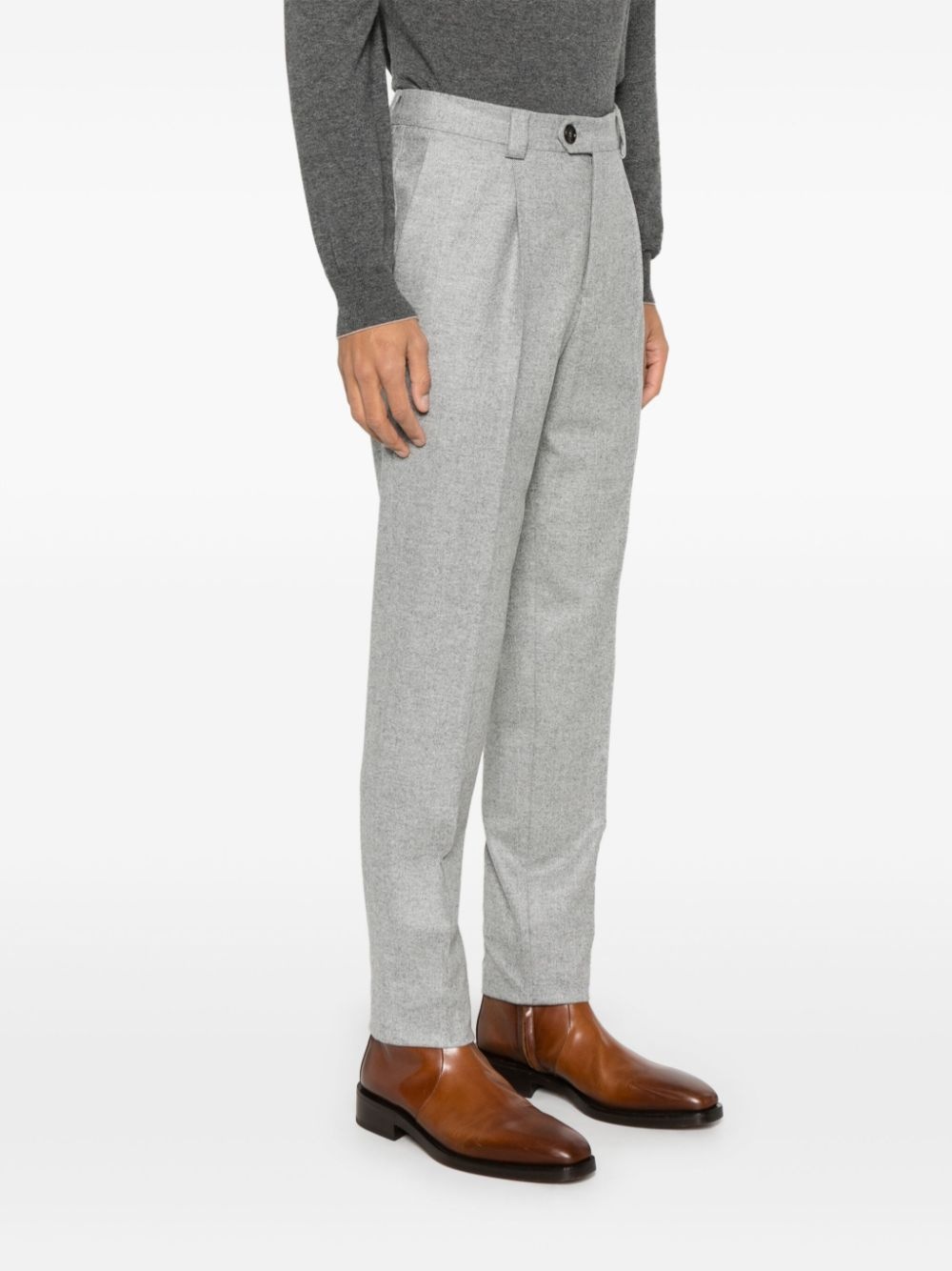 herringbone-pattern trousers - 3