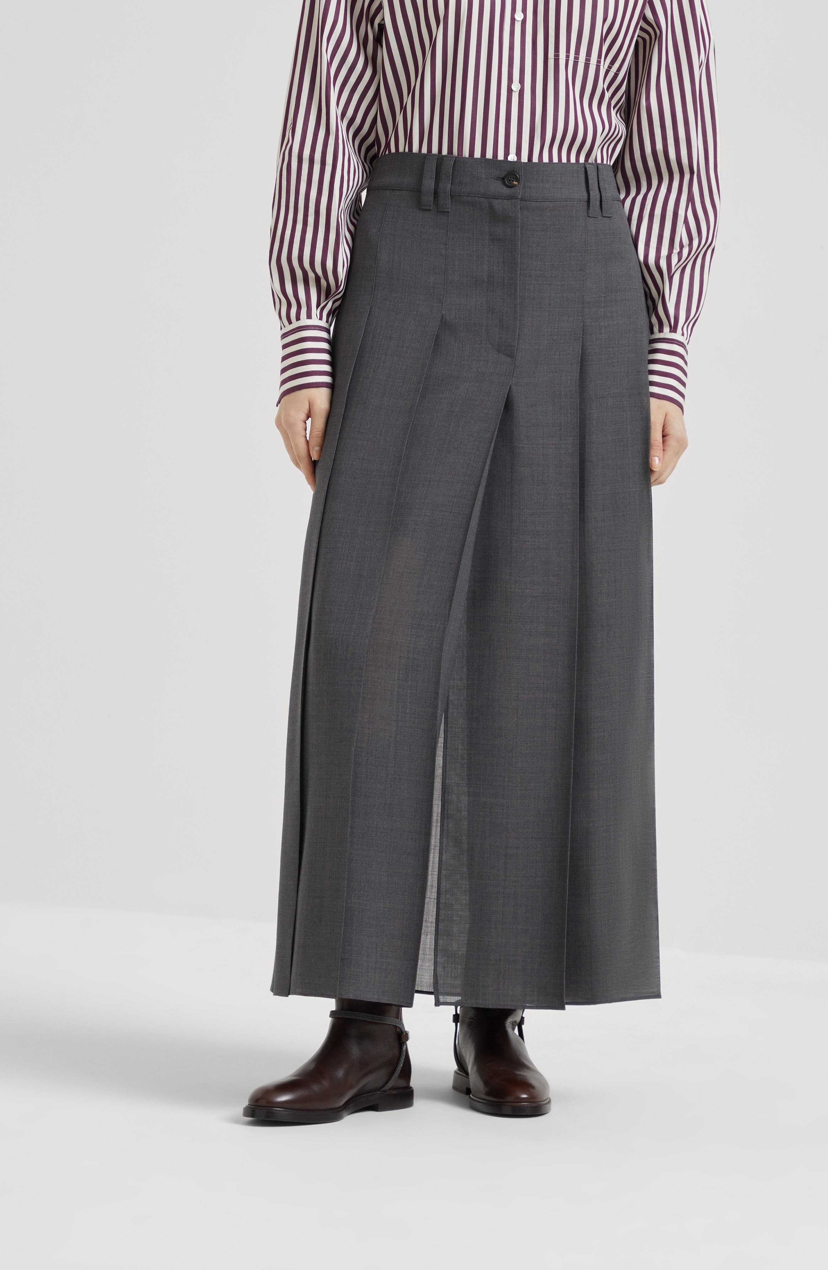 Brunello Cucinelli Long pleated skirt in Anthracite at Nordstrom - 2