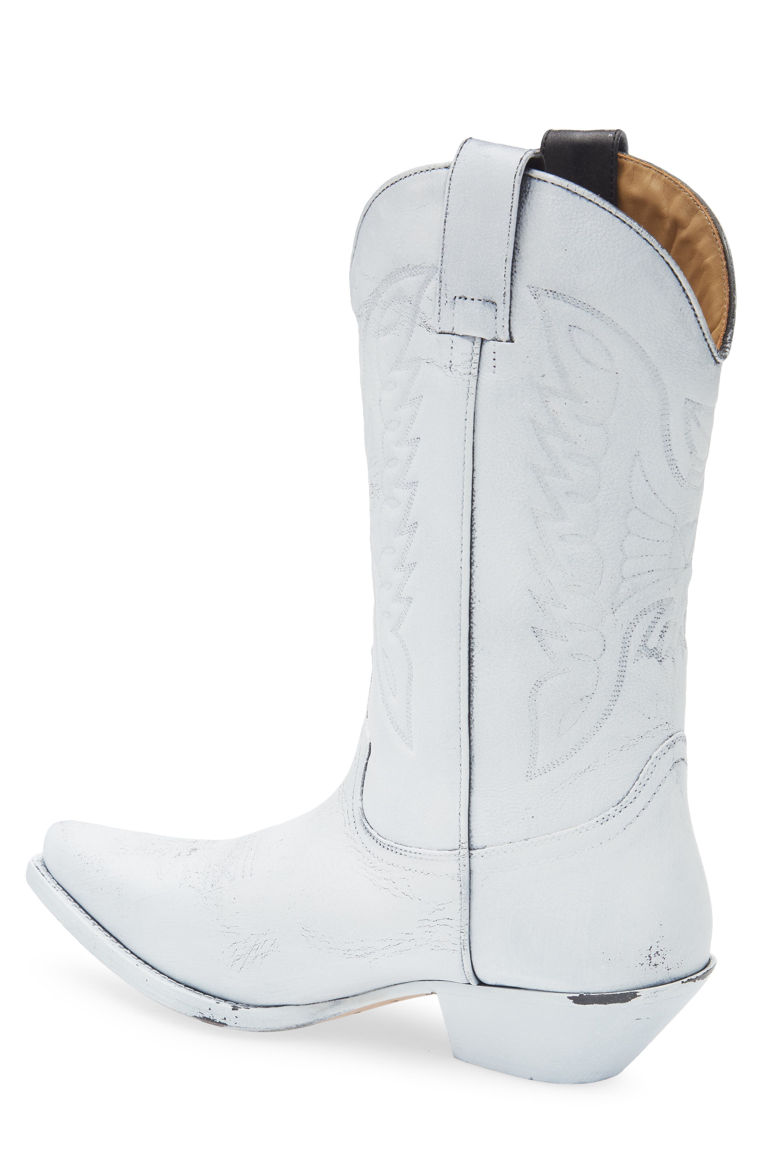 MM6 Maison Margiela Painted Cowboy Boot in Black/White at Nordstrom - 2