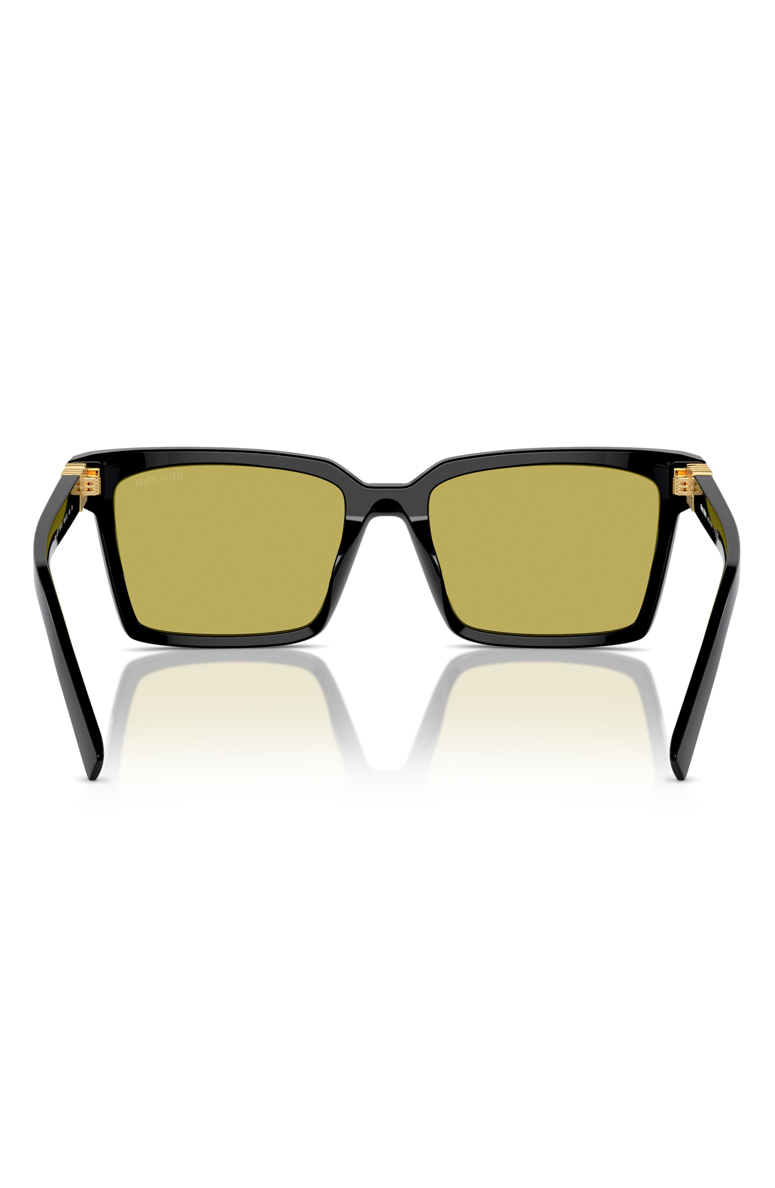 Miu Miu 55mm Rectangular Sunglasses in Black at Nordstrom - 3