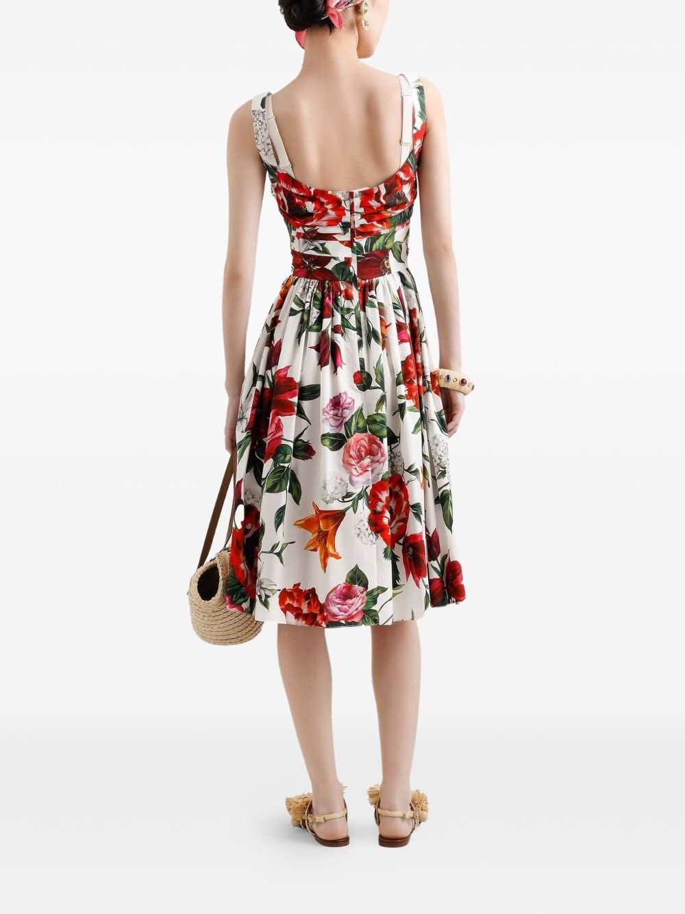 floral-print midi dress - 3