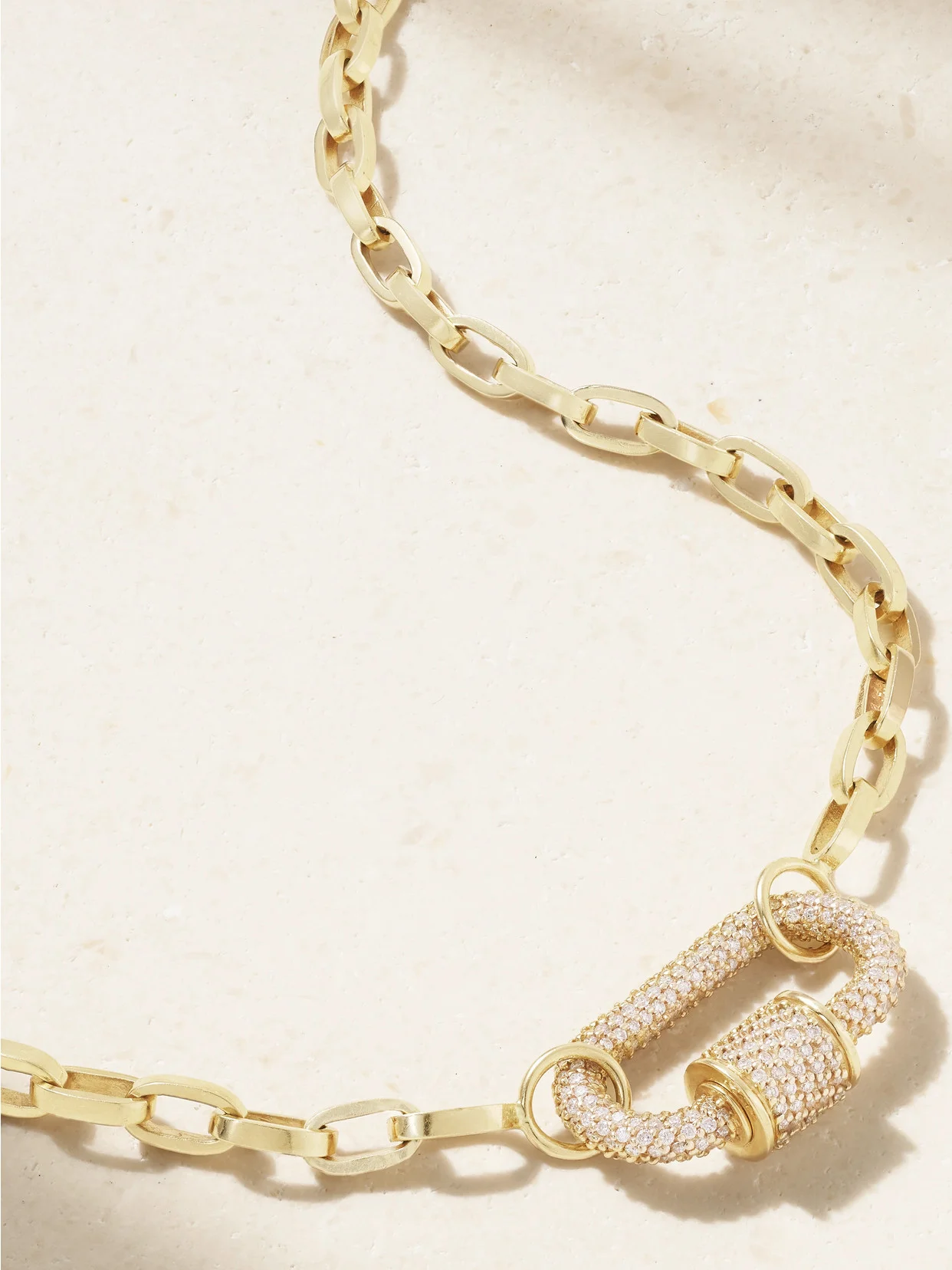 Biker Chain 14 And 18-karat Gold Diamond Necklace - 1