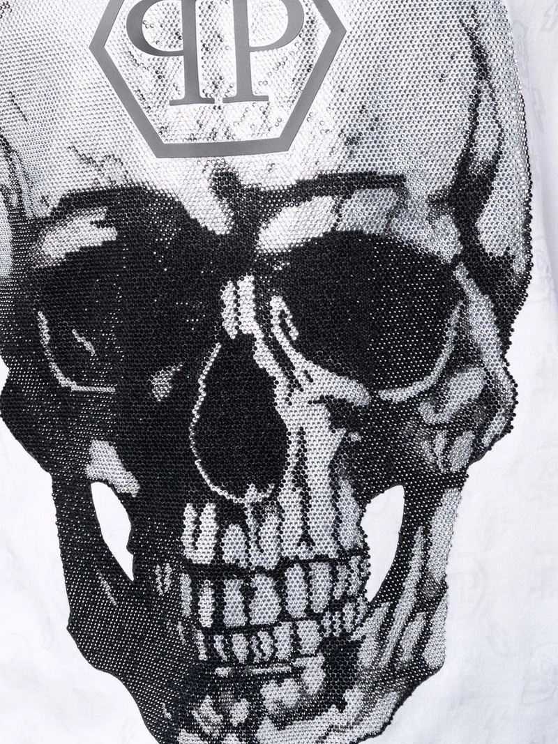 gem-embellished skull logo-graphic T-shirt 6