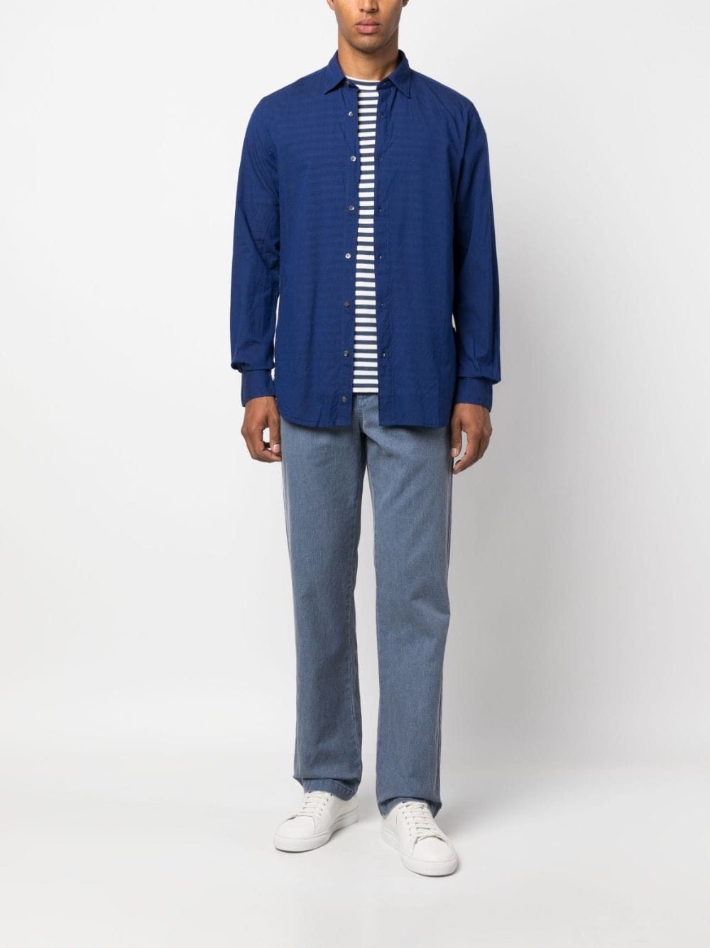 long-sleeved cotton shirt - 2