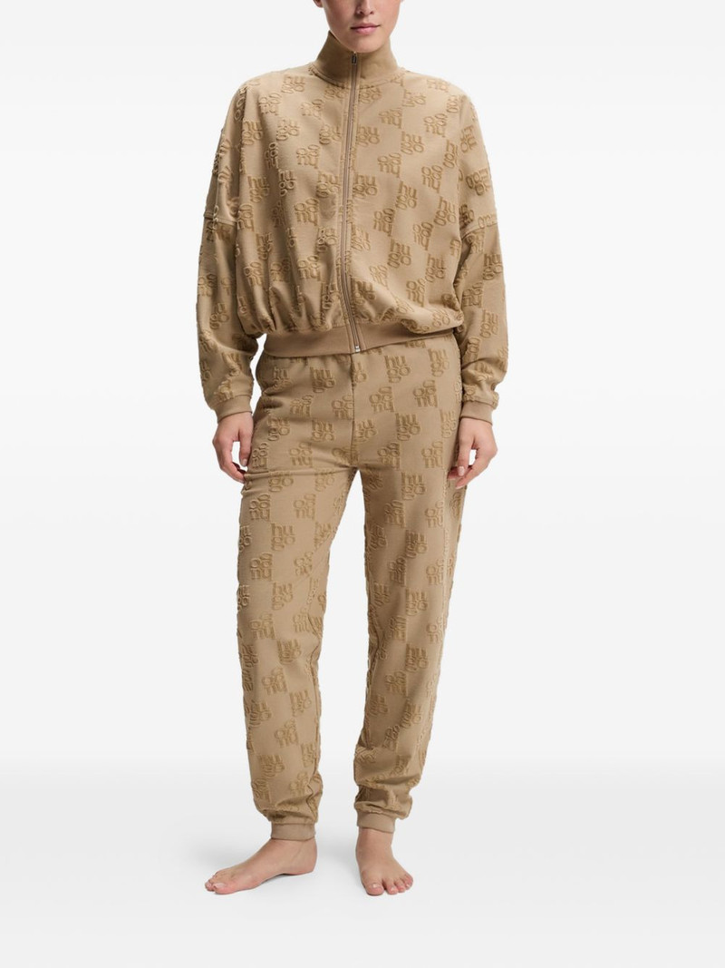 HUGO logo-embossed zip-up sweatshirt outlook