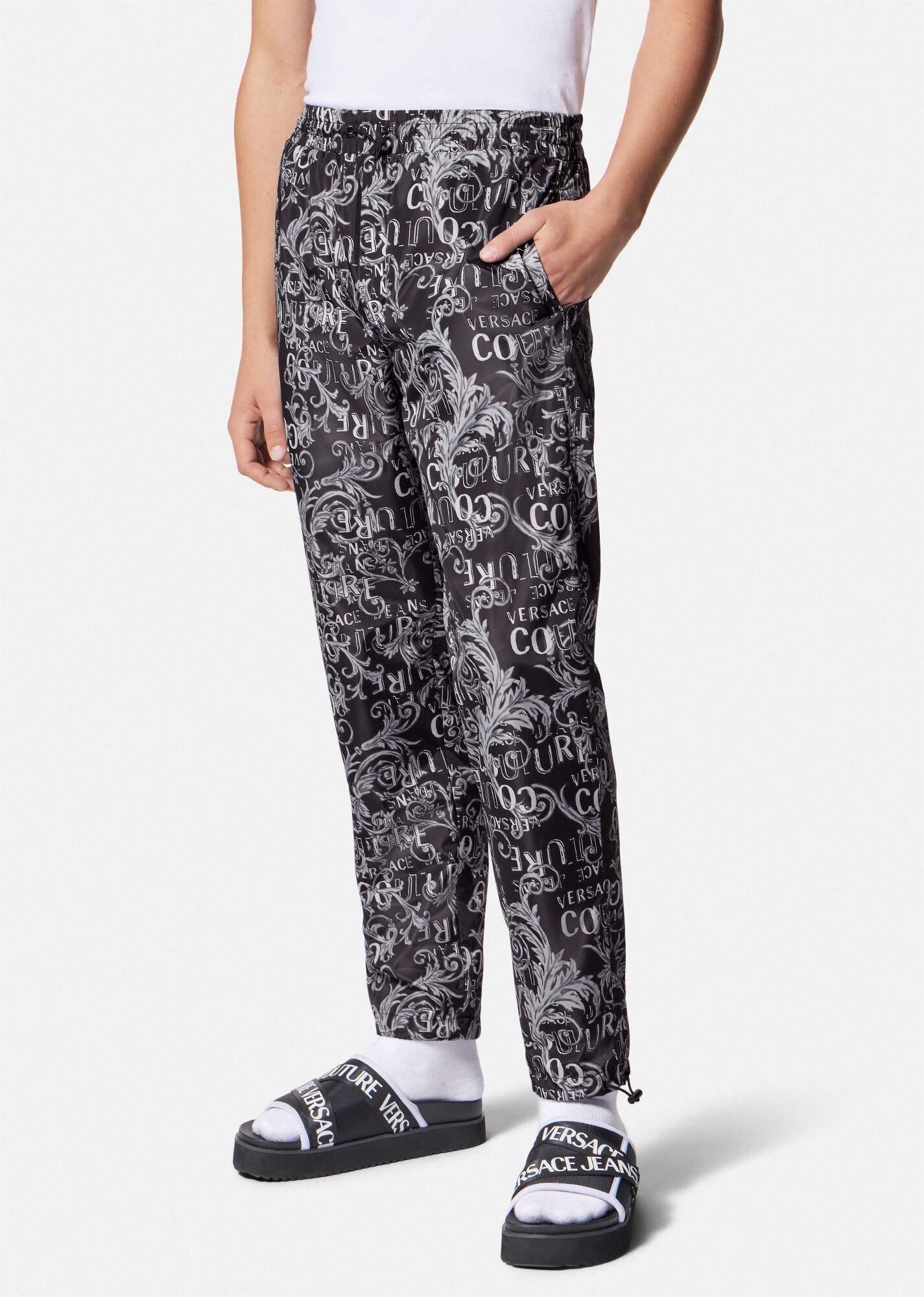 Logo Couture Drawstring Pants - 3