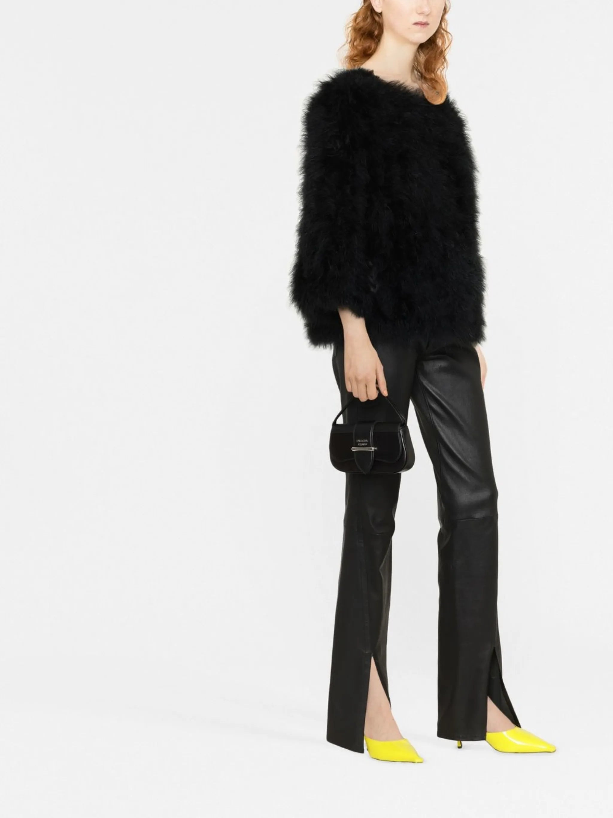 Yves Salomon Single-breasted Feather Jacket - 2