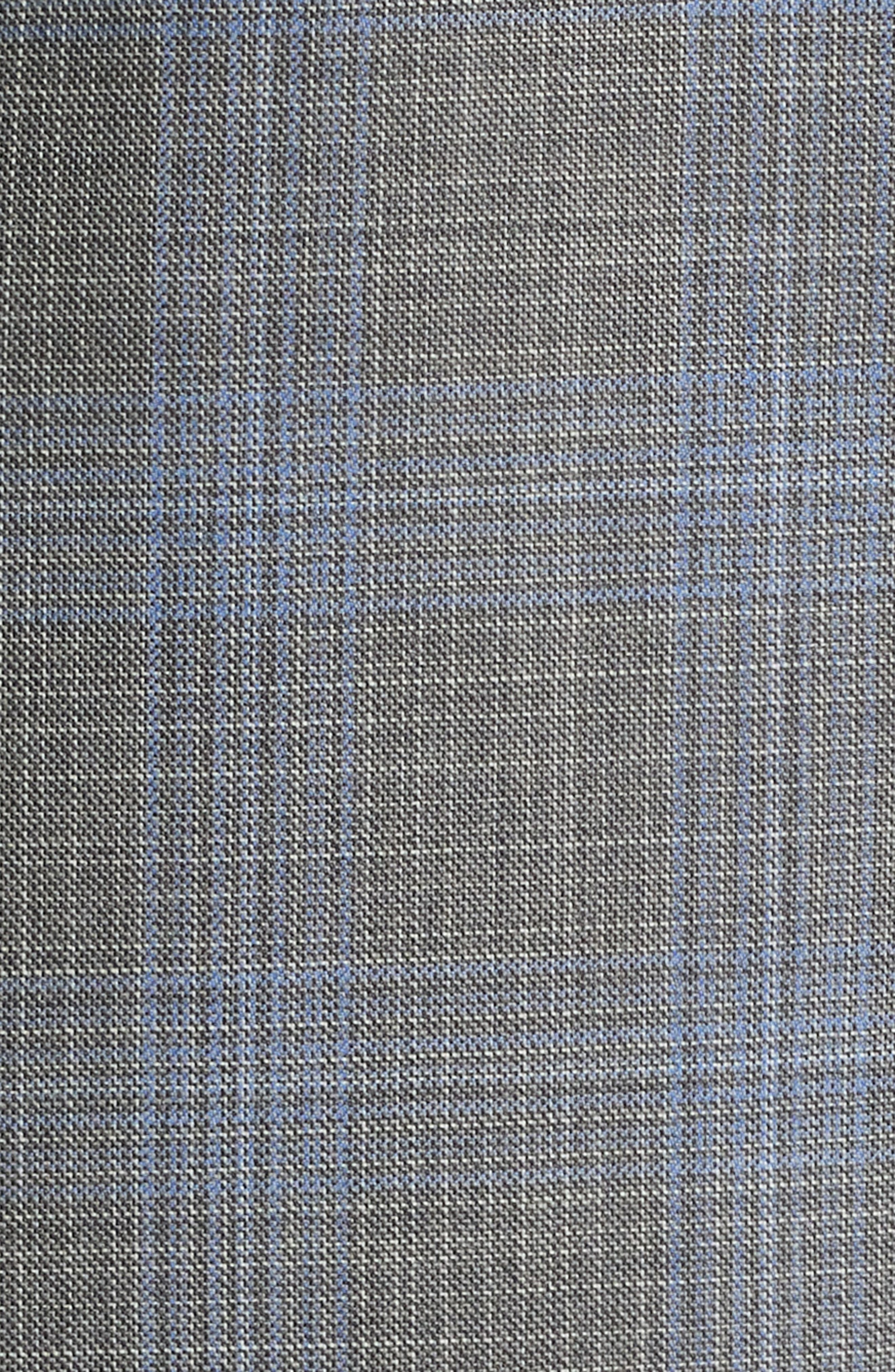 Emporio Armani Plaid Virgin Wool Blazer in Grey Plaid at Nordstrom - 5