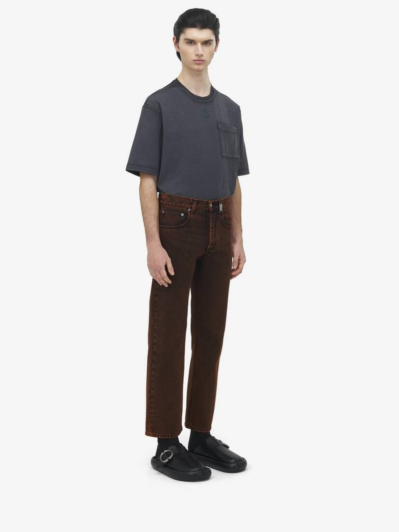 Alexander McQueen Overdyed Straight Leg Jeans outlook