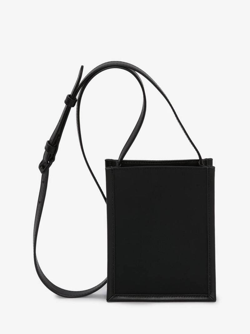 Mcqueen Graffiti Edge Mini Crossbody Bag in Black/off White 3