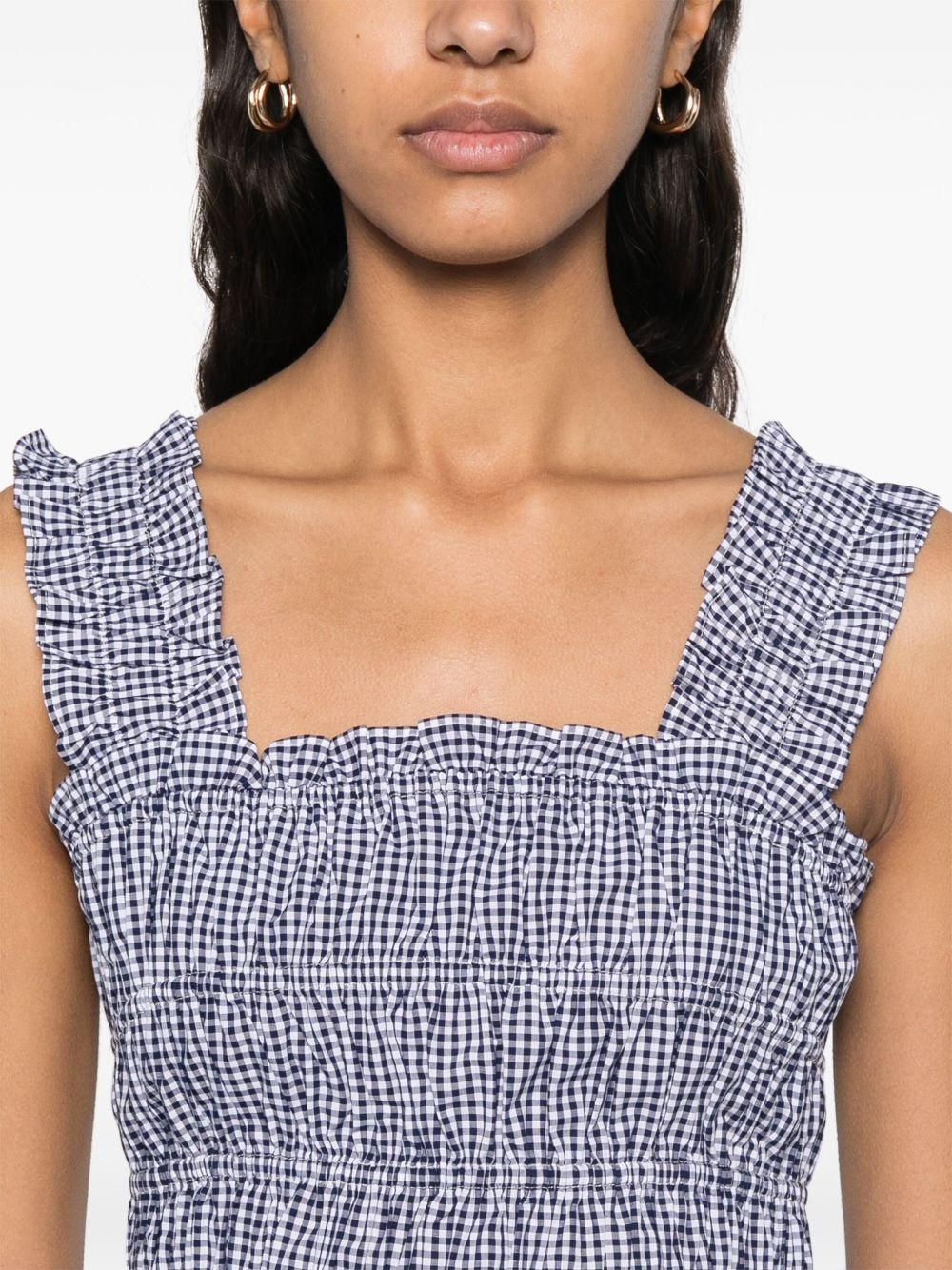 gingham-print top - 5