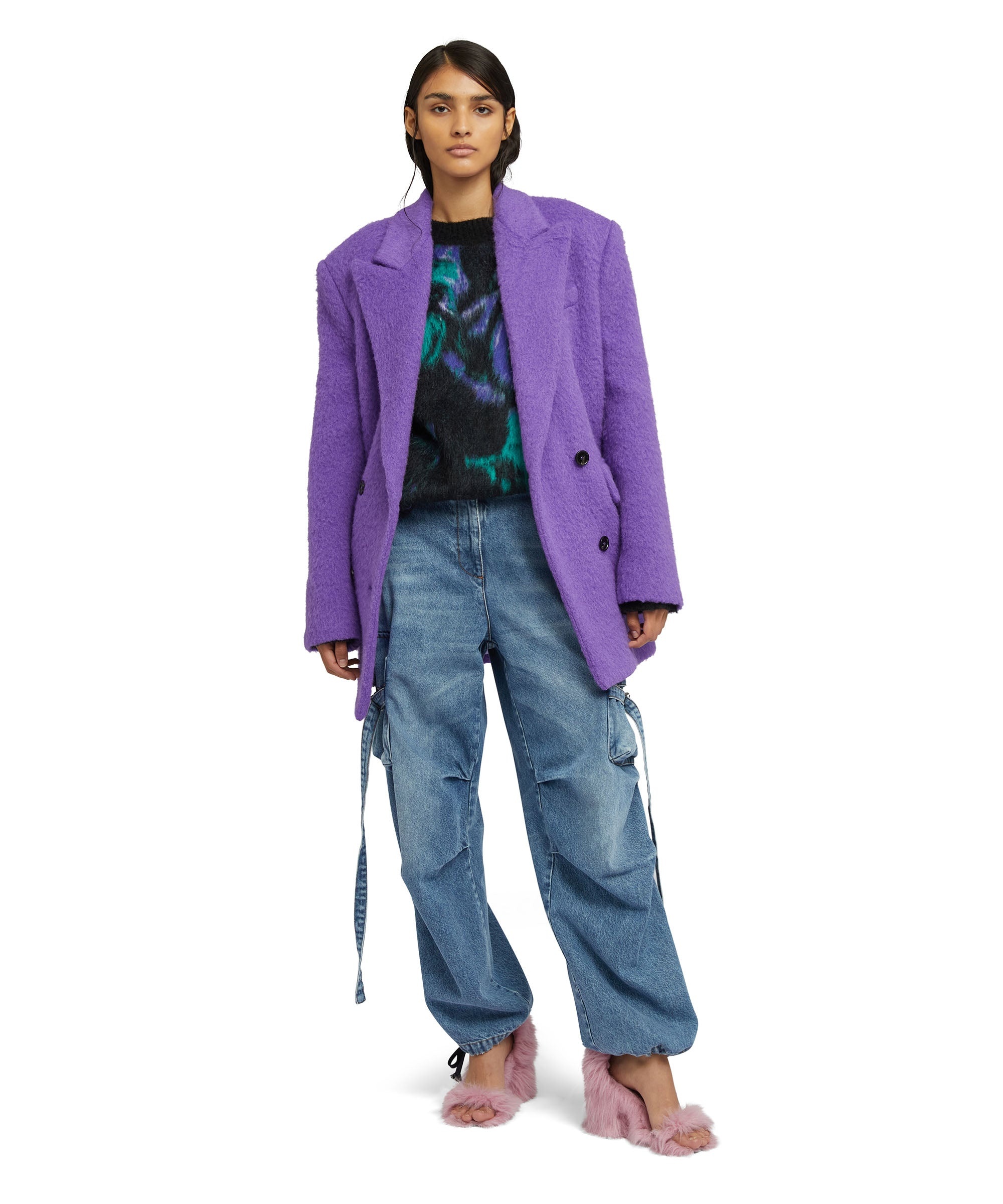 Cargo trousers with "Light Blue Washed Denim" workmanship - 5