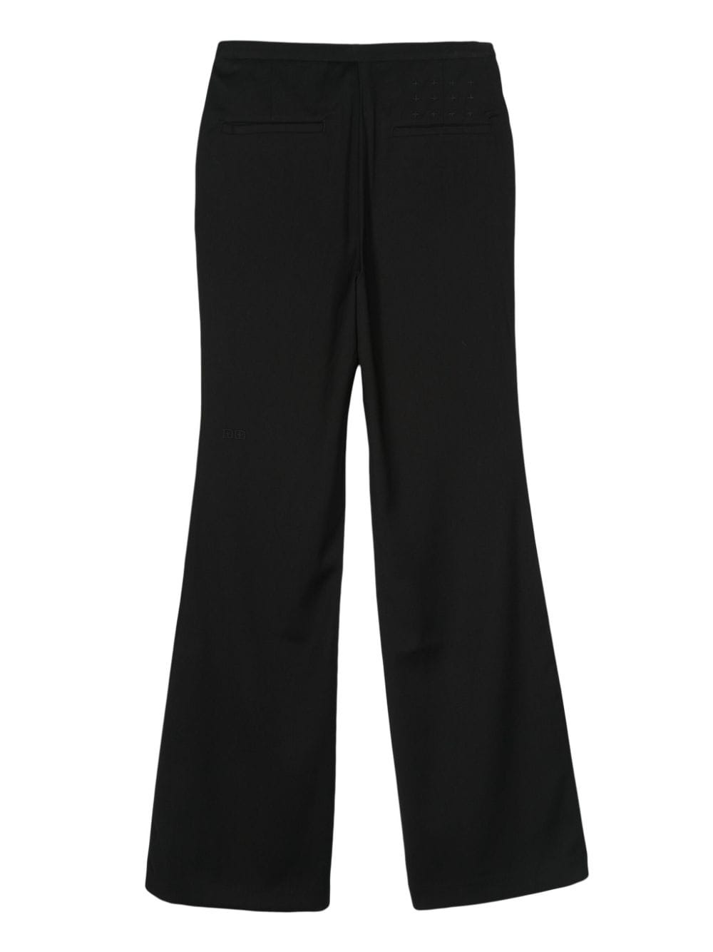 twill flared trousers - 2