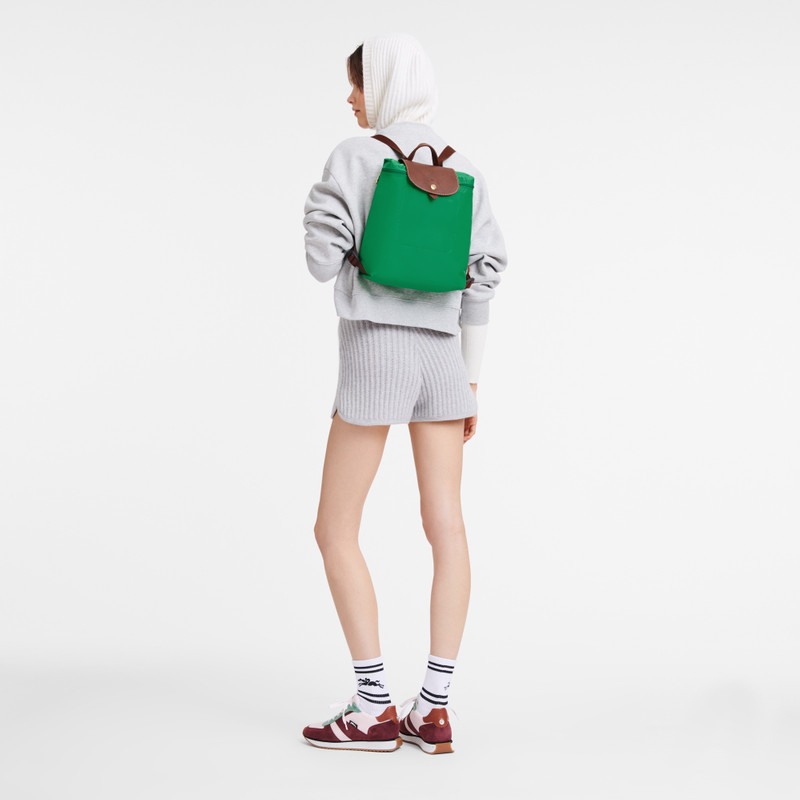 Longchamp Le Pliage Original M Backpack Green - Recycled canvas outlook