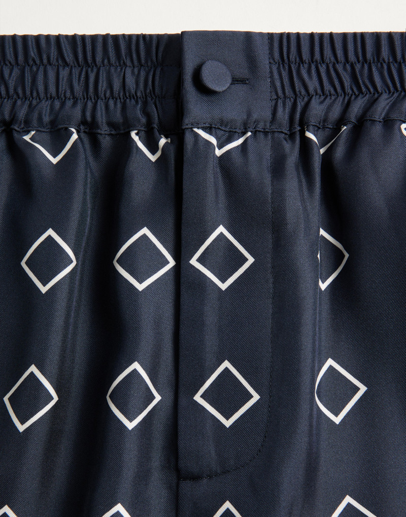 SILK TWILL BERMUDA SHORTS WITH ALL-OVER OPTICOOL PRINT 6
