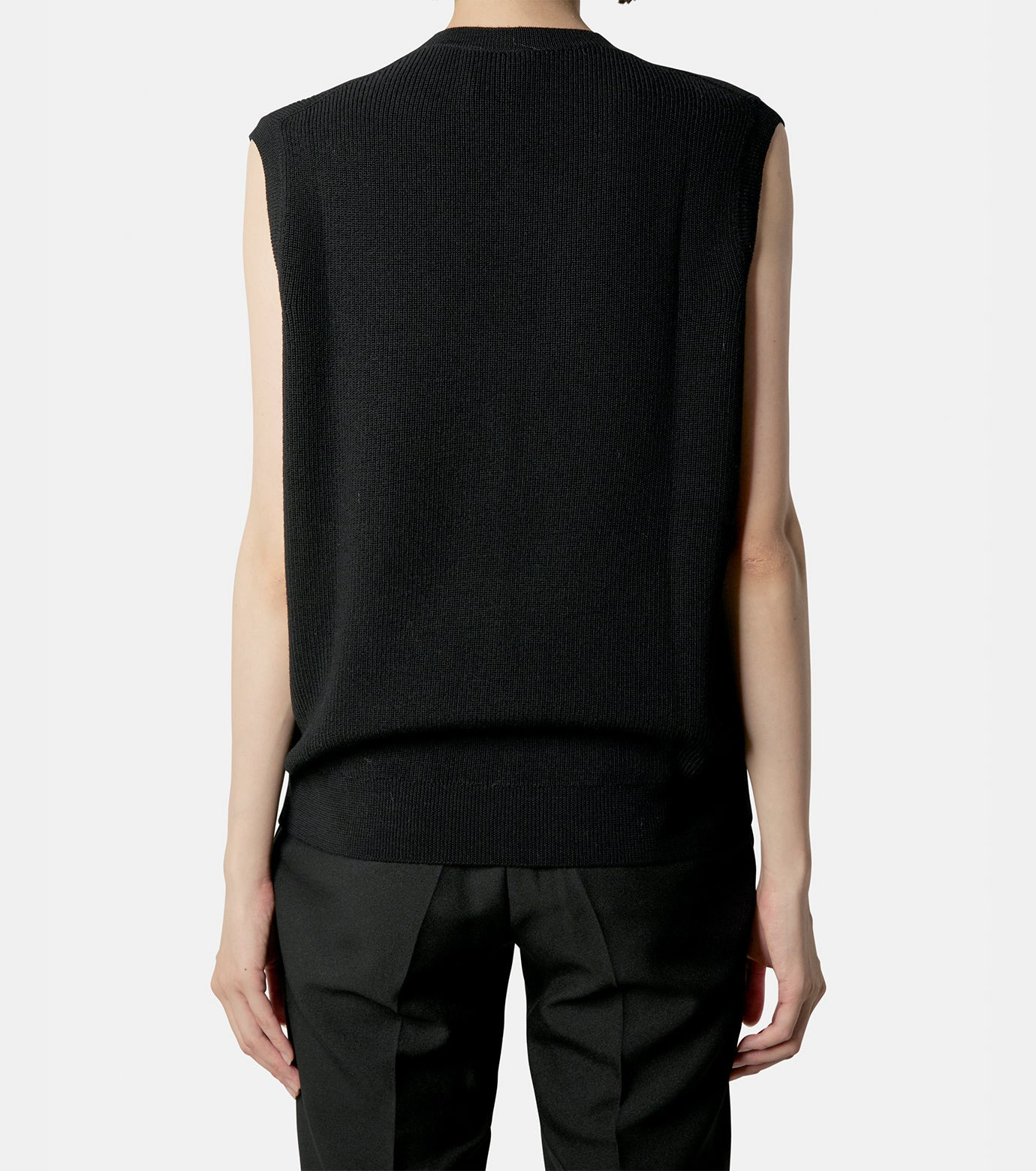 Triangle Sless Knitted Sweater - 3