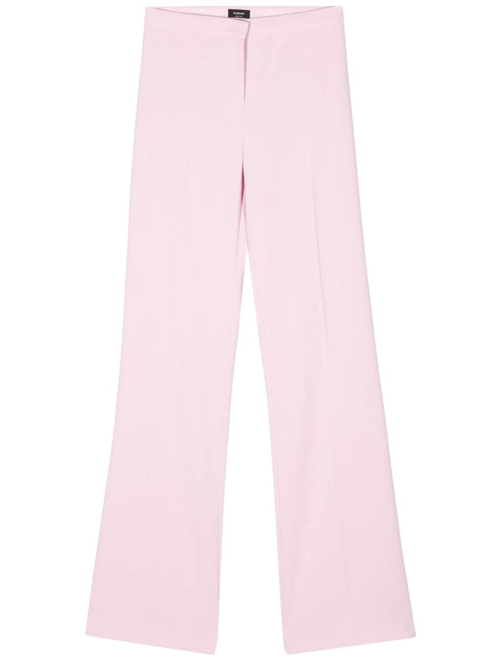 crepe high-waist flared trousers - 1