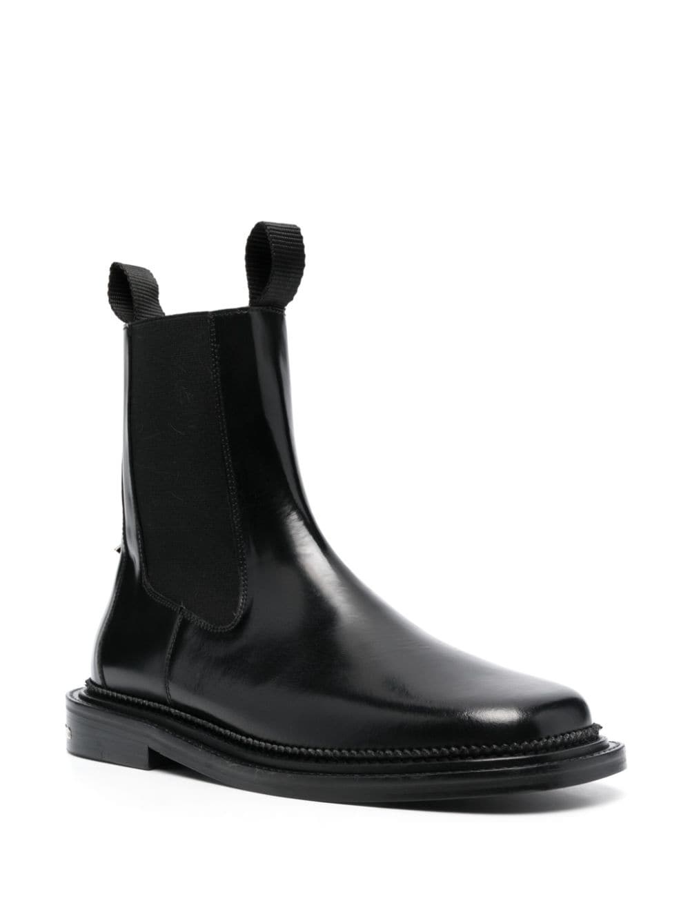 stud-embellished leather ankle boots - 2