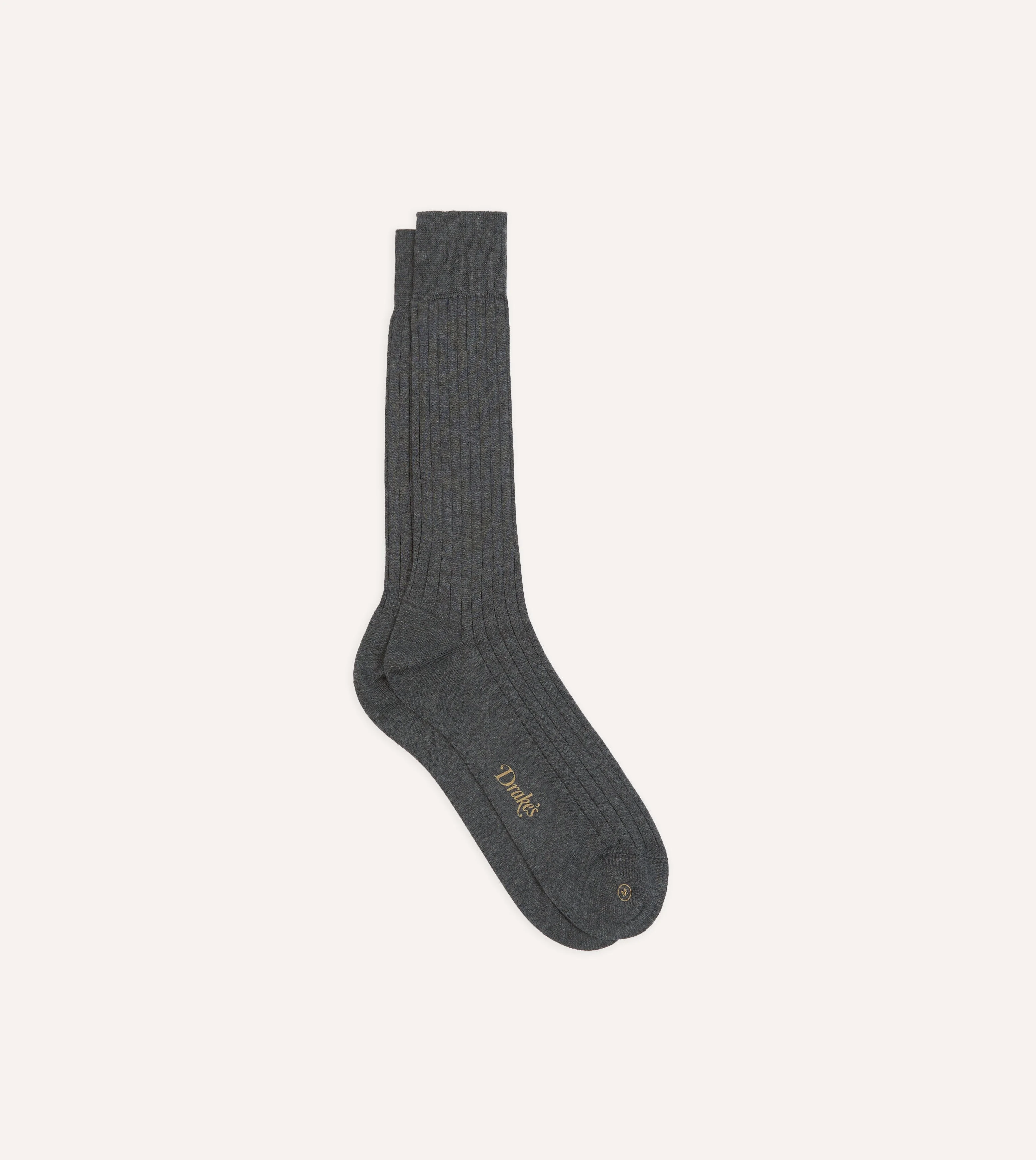 Charcoal Cotton Mid-Calf Socks - 1