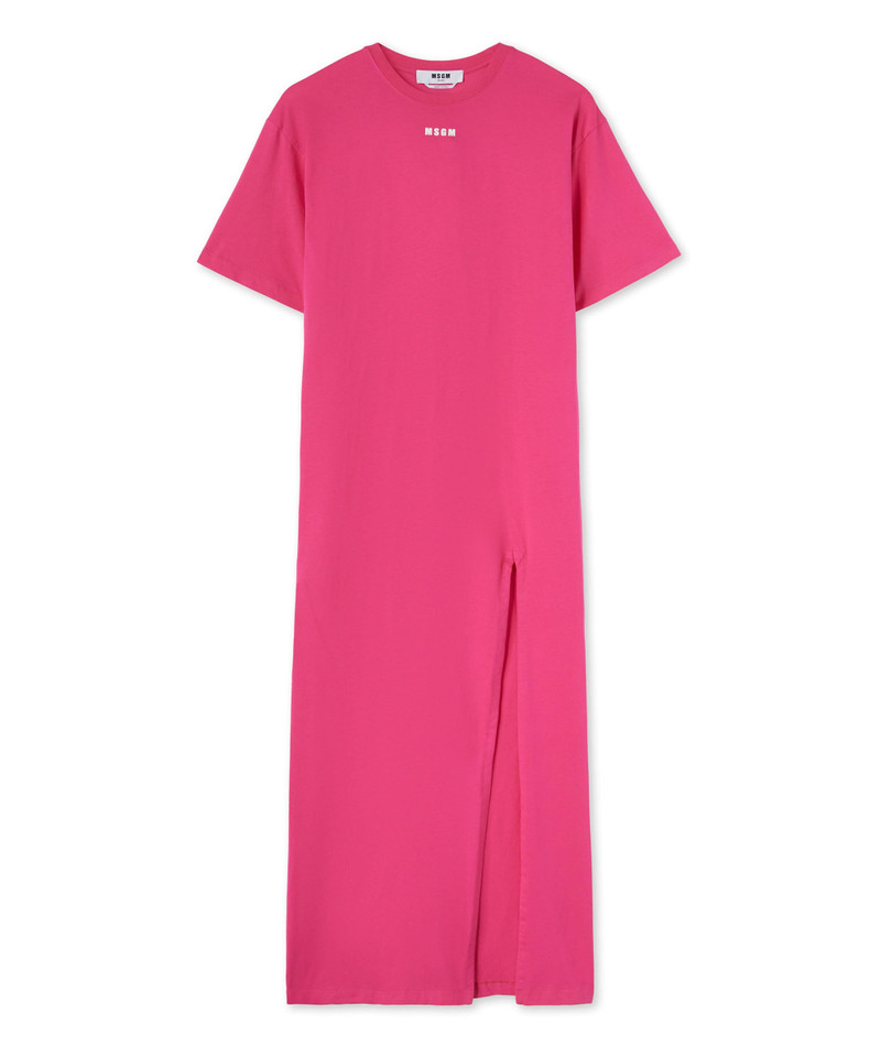 Long T-Shirt dress with logo - 1