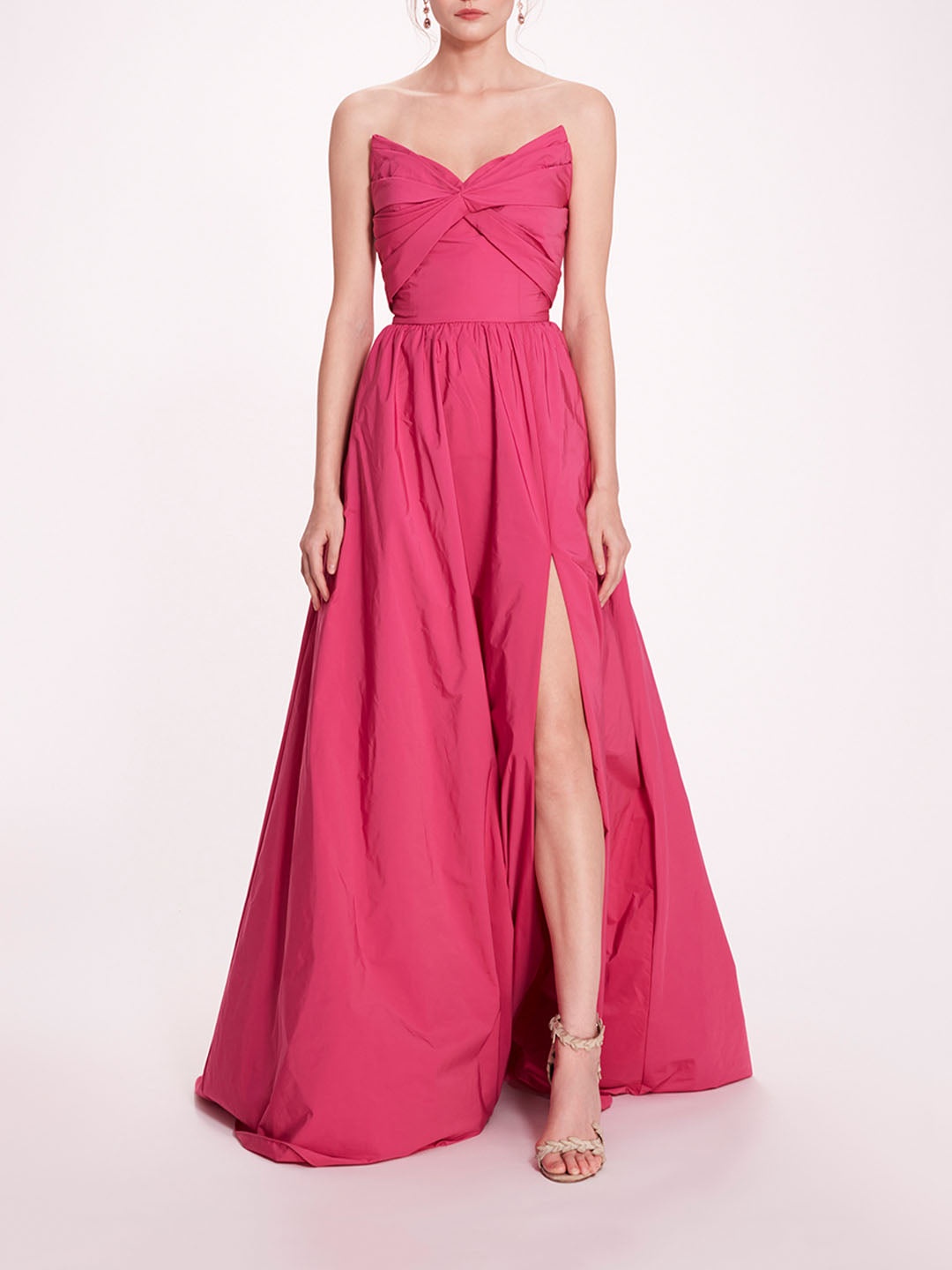 PLEATED TAFFETA GOWN - 1