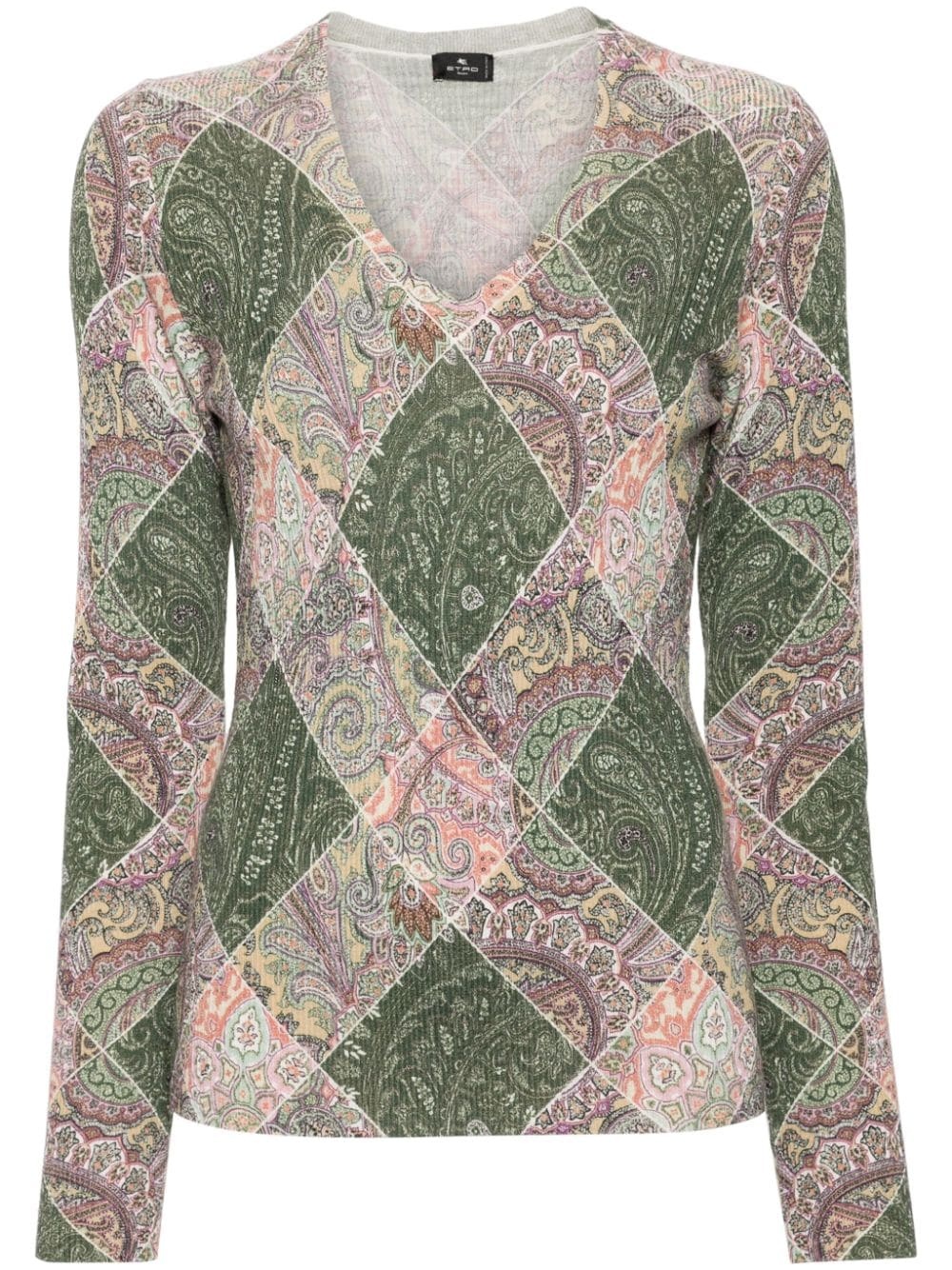 diamond-pattern sweate - 1