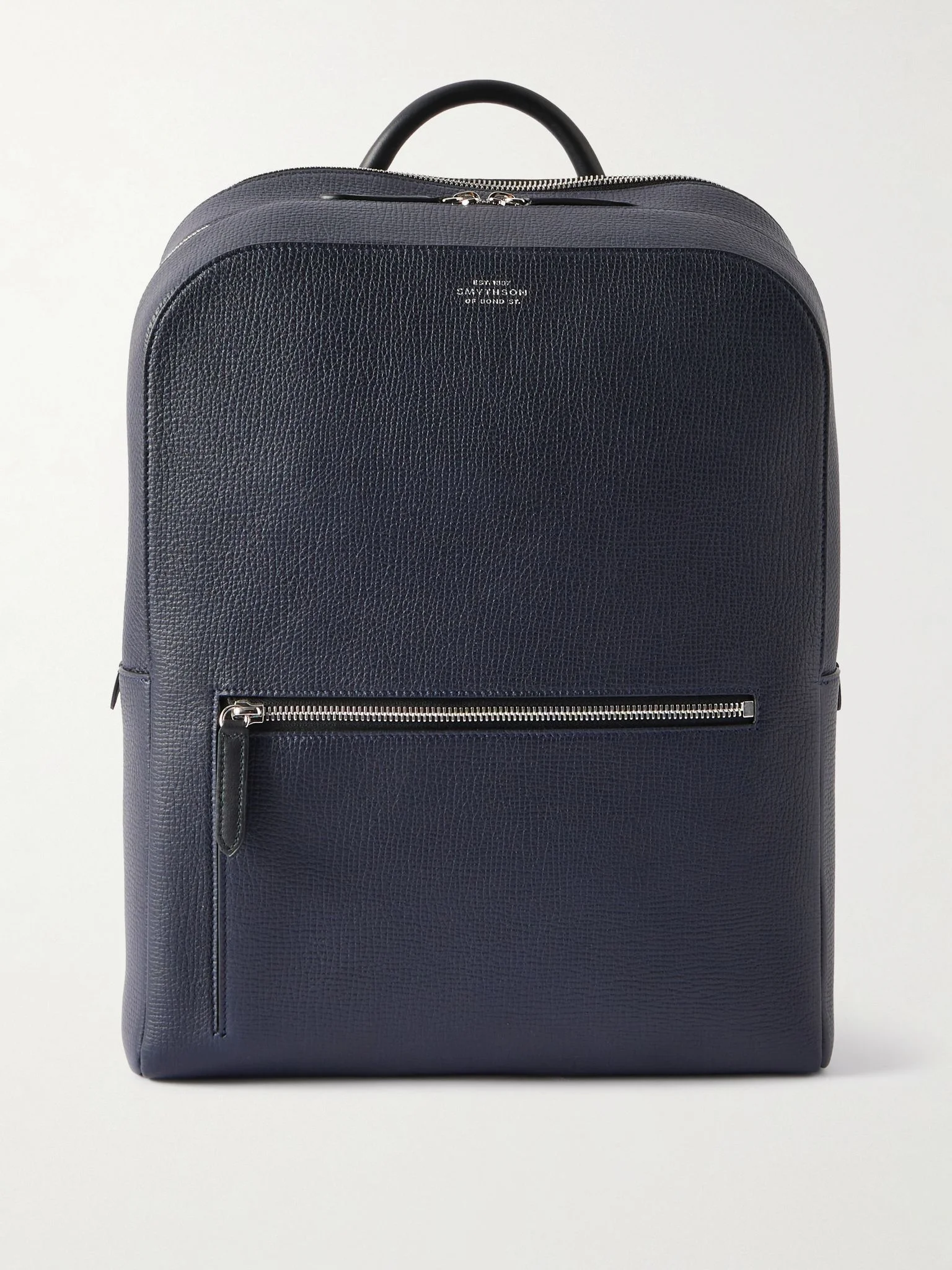 Ludlow Full-Grain Leather Backpack Blue - 1