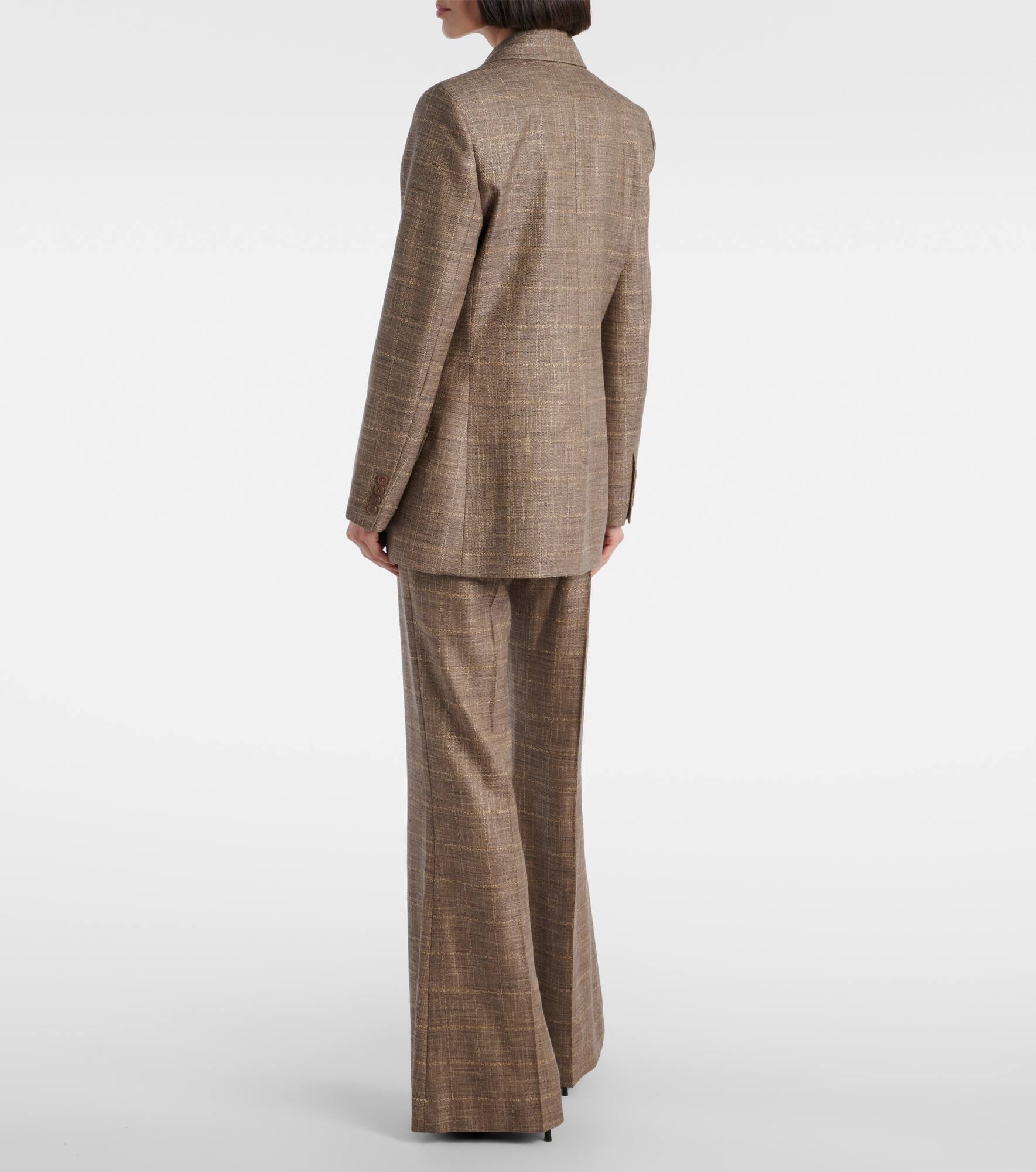 Castel checked wool-blend blazer - 3
