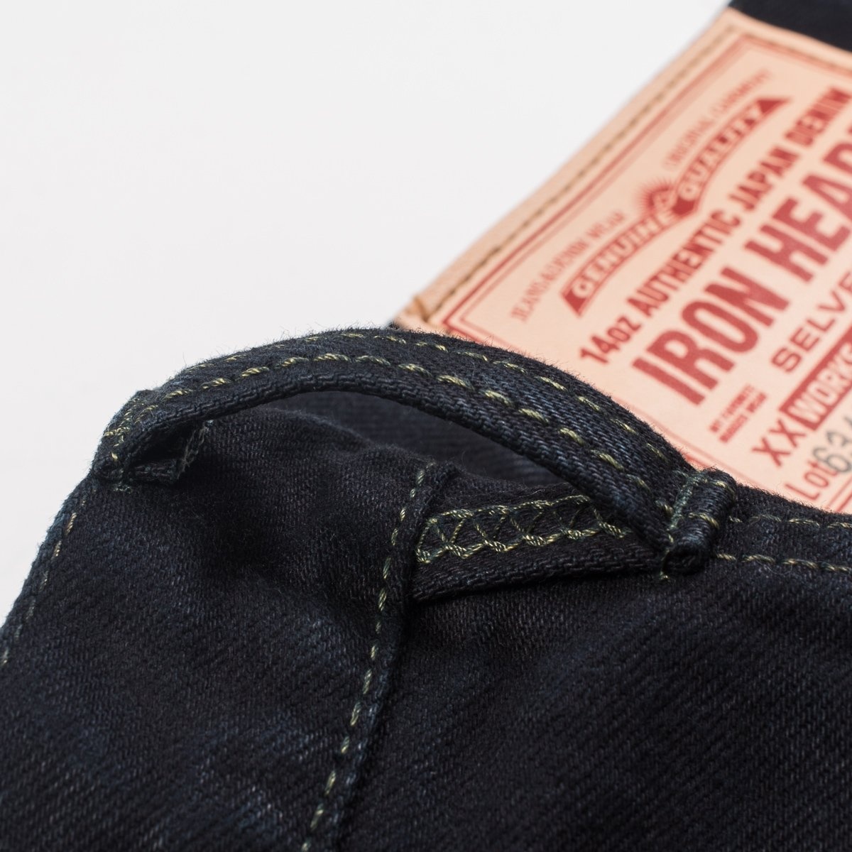 IH-634S-142od 14oz Selvedge Denim Straight Cut Jeans - Indigo Overdyed Black - 9