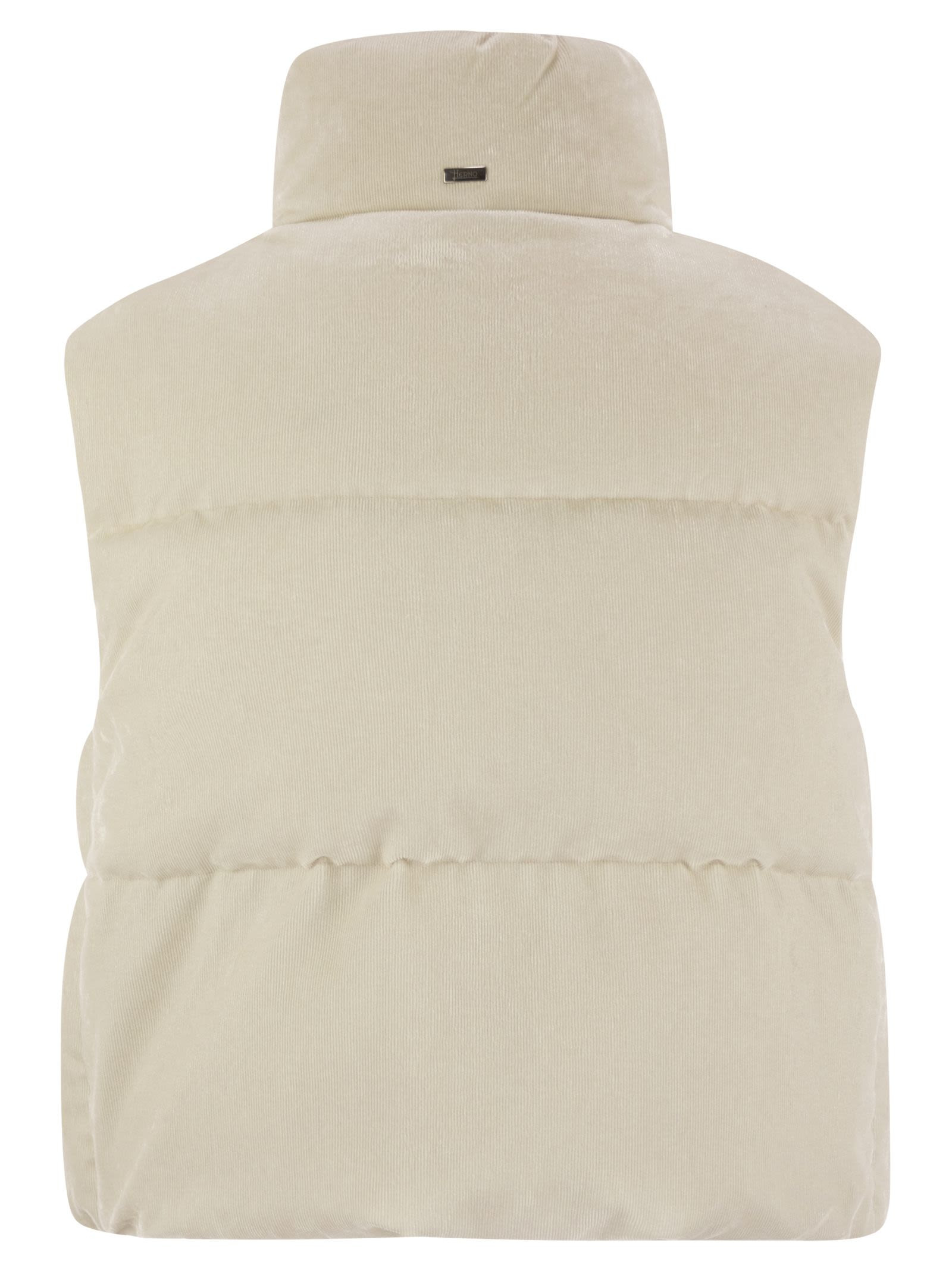 Herno Women Velvet Sleeveless Down Jacket - 2