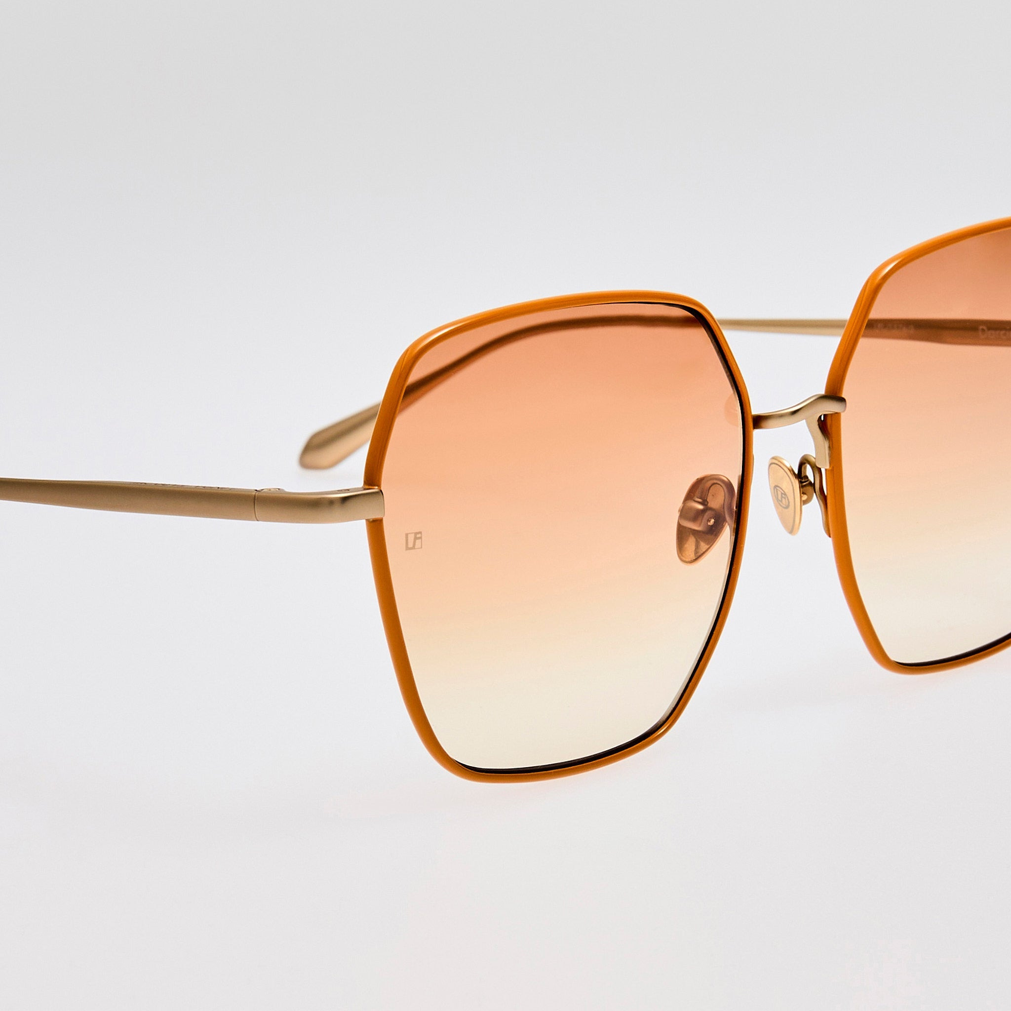 Darcie Sunglasses in Camel and Gold - 4