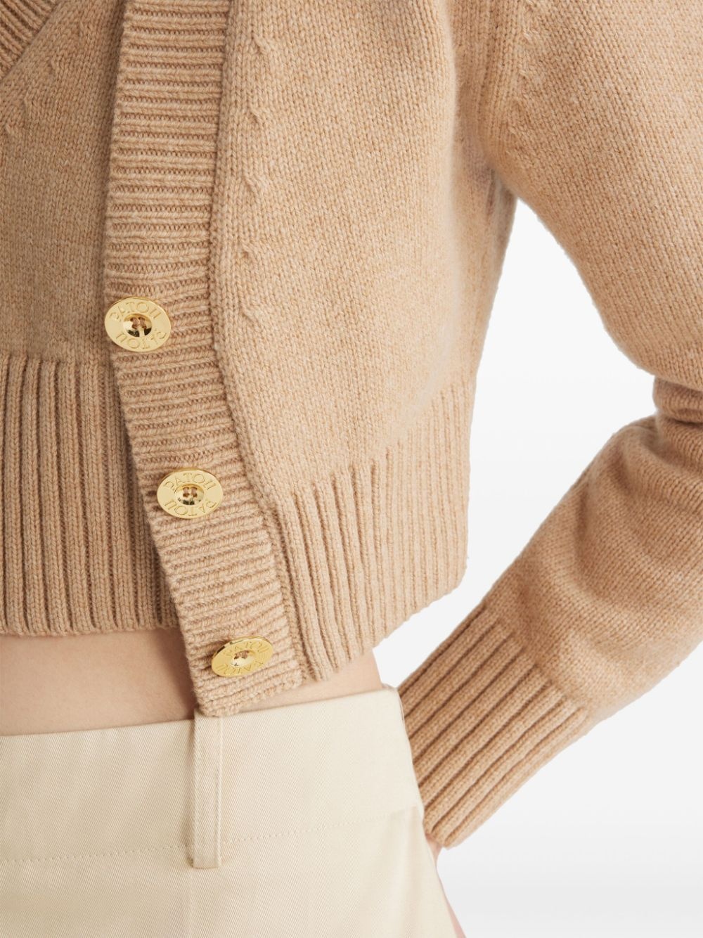 wool-cashmere cropped cardigan - 5