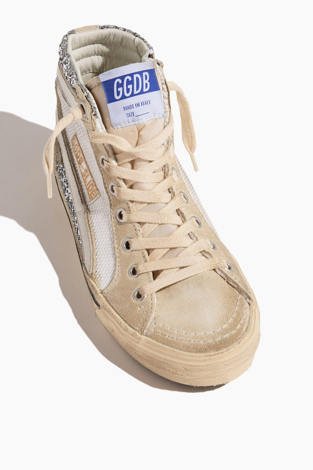 Slide Sneaker in Silver/White/Marble - 4