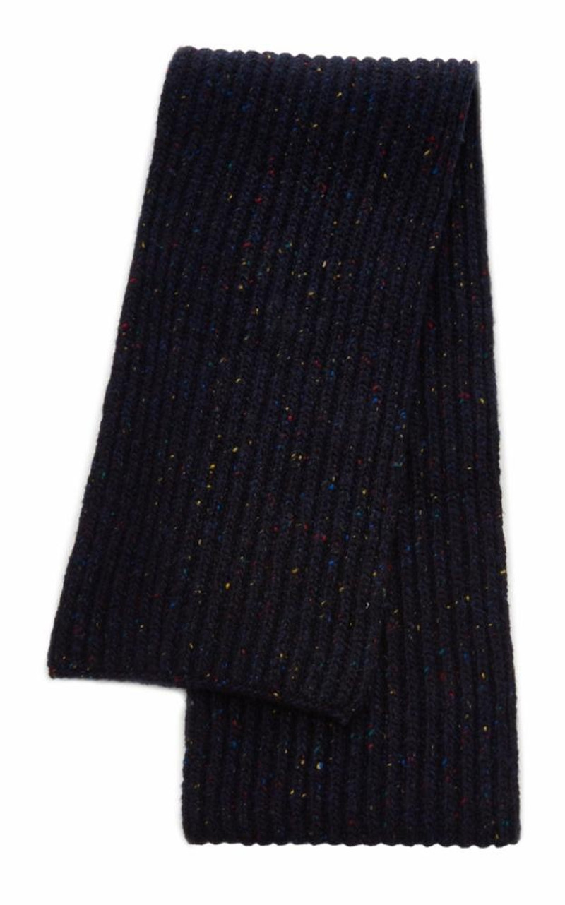 Ruben Scarf in Navy Speckle Cashmere 1