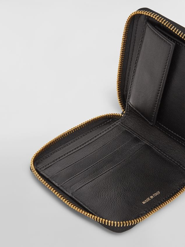 SQUARE ZIP-AROUND WALLET IN MONO-COLOURED SAFFIANO CALF LEATHER - 5
