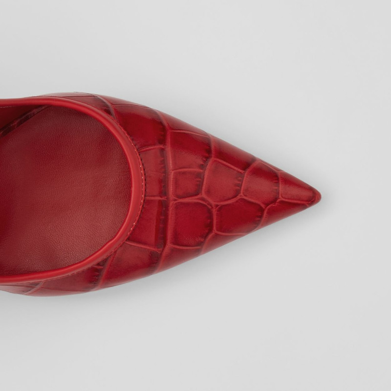 Burberry Embossed Leather Point-toe Pumps outlook