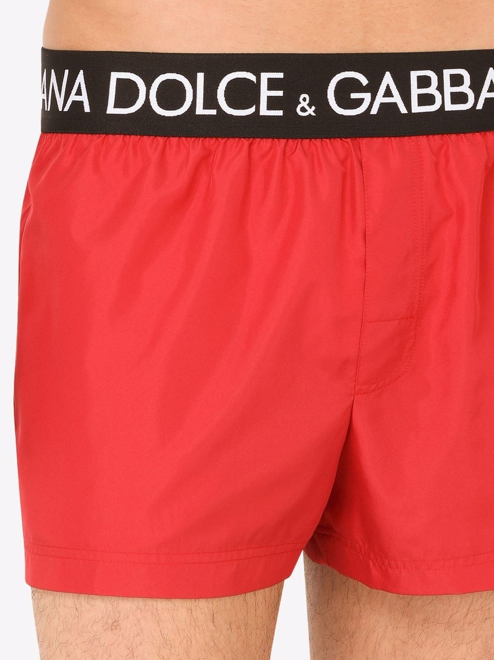 logo-waistband swim shorts - 4