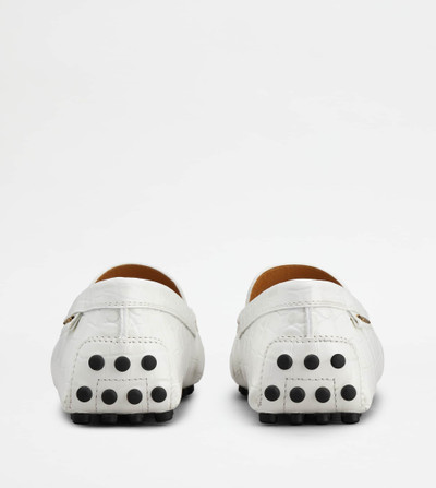 Tod's GOMMINO DRIVING SHOES IN LEATHER - WHITE outlook