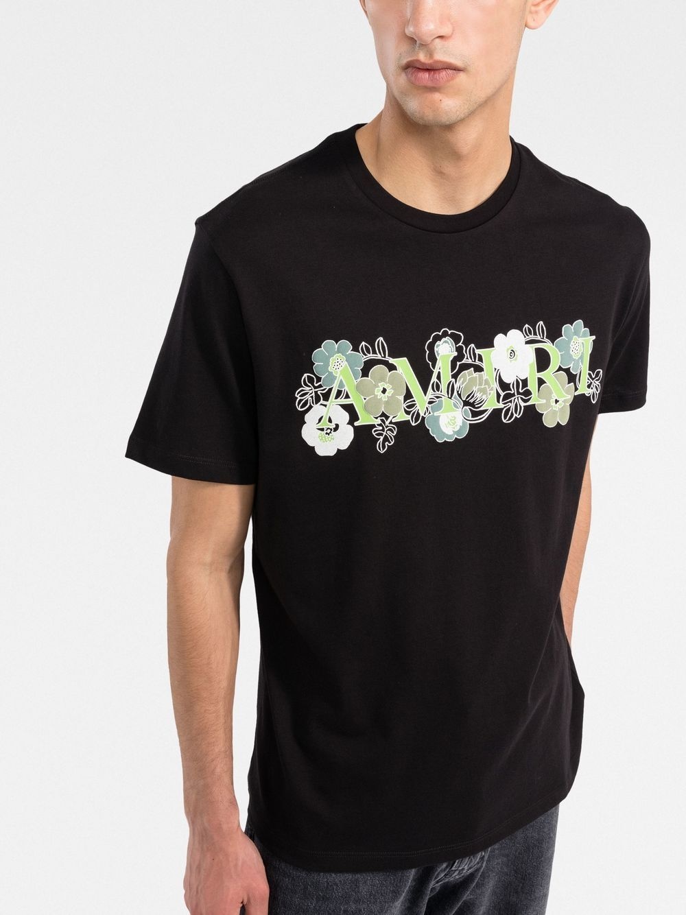 floral logo print T-shirt - 3