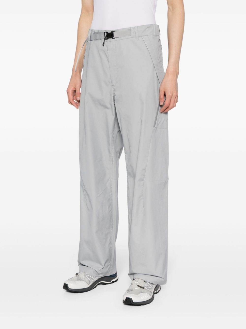 Metropolis Series belted cotton trousers - 3