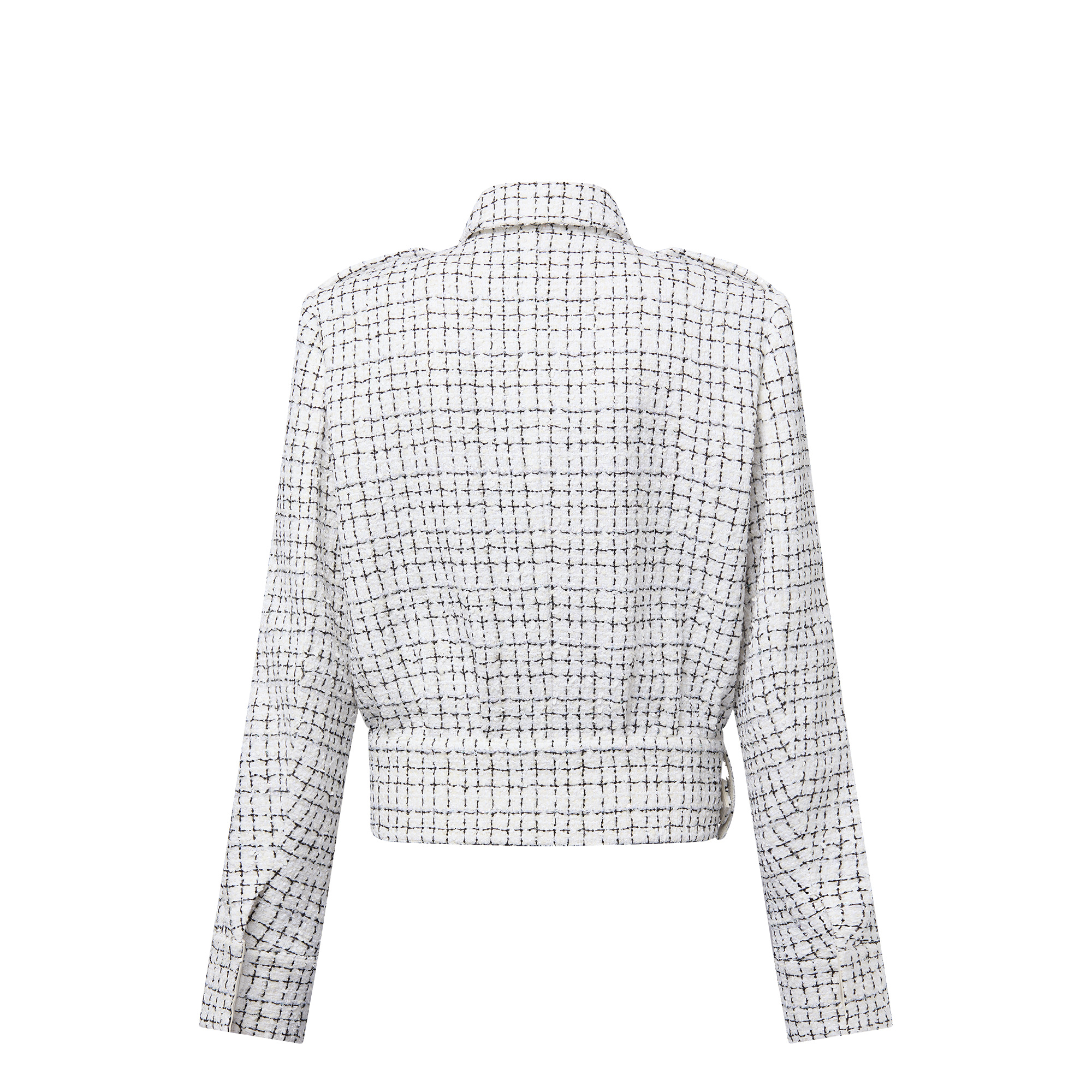 Sequin Tweed Cropped Jacket - 3