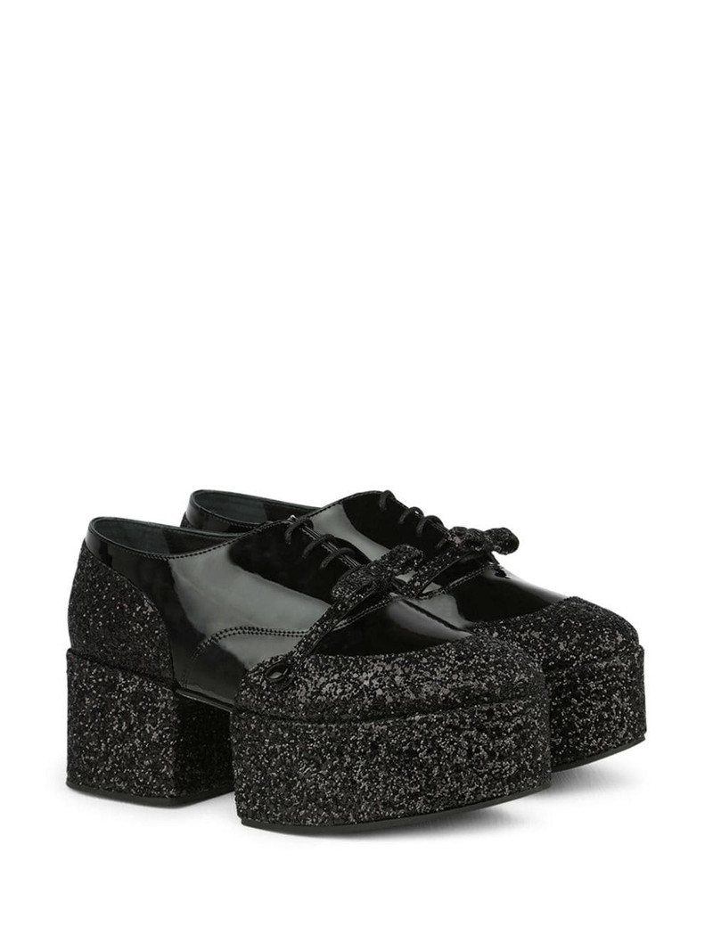 Noir Kei Ninomiya glitter-embellished loafers outlook
